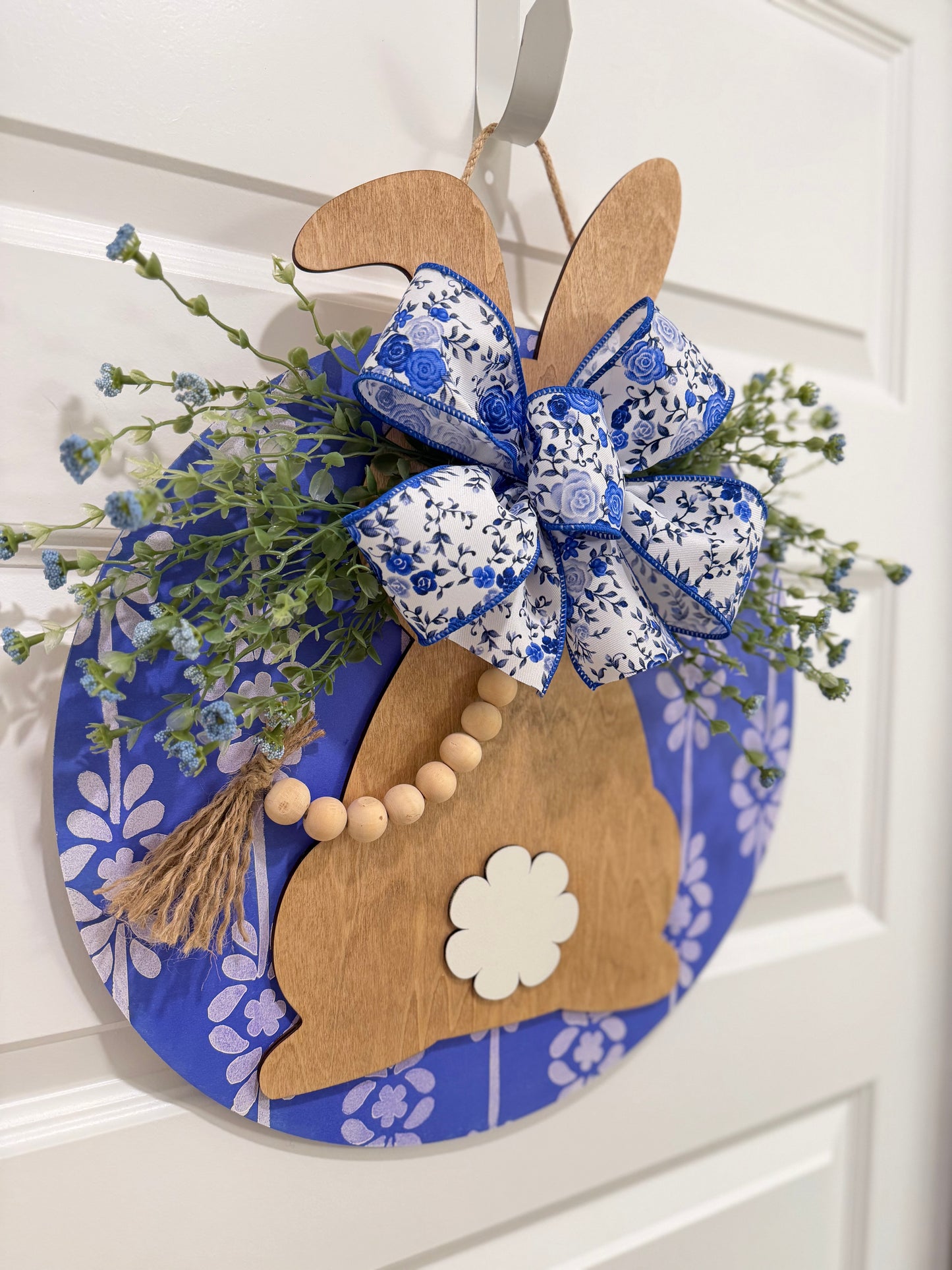 Blue Beaded Easter Bunny