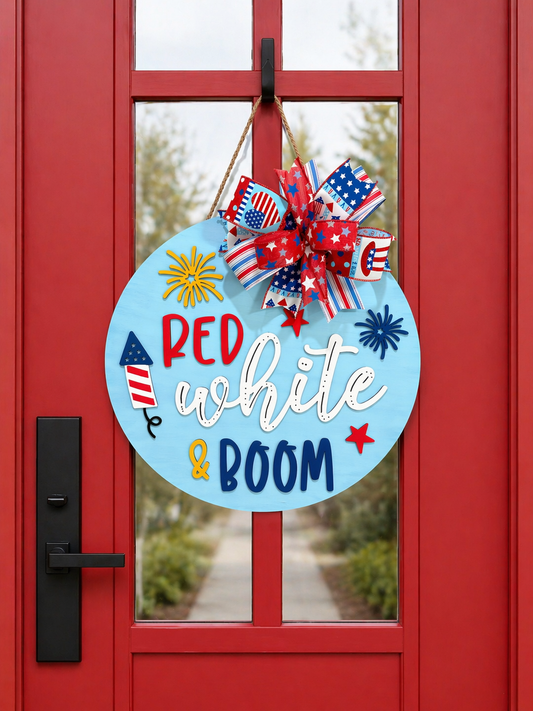 Red White & Boom - Light Blue