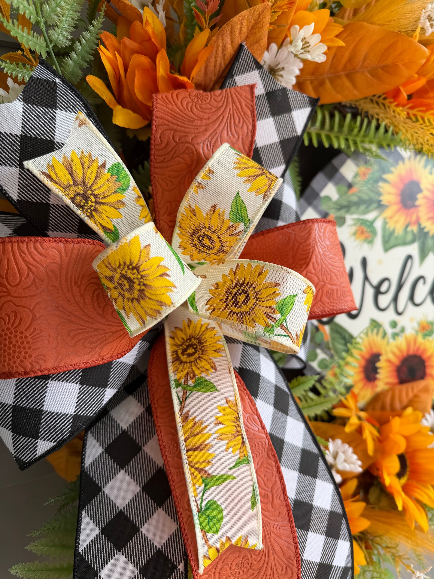 Fall Sunflower Welcome Wreath
