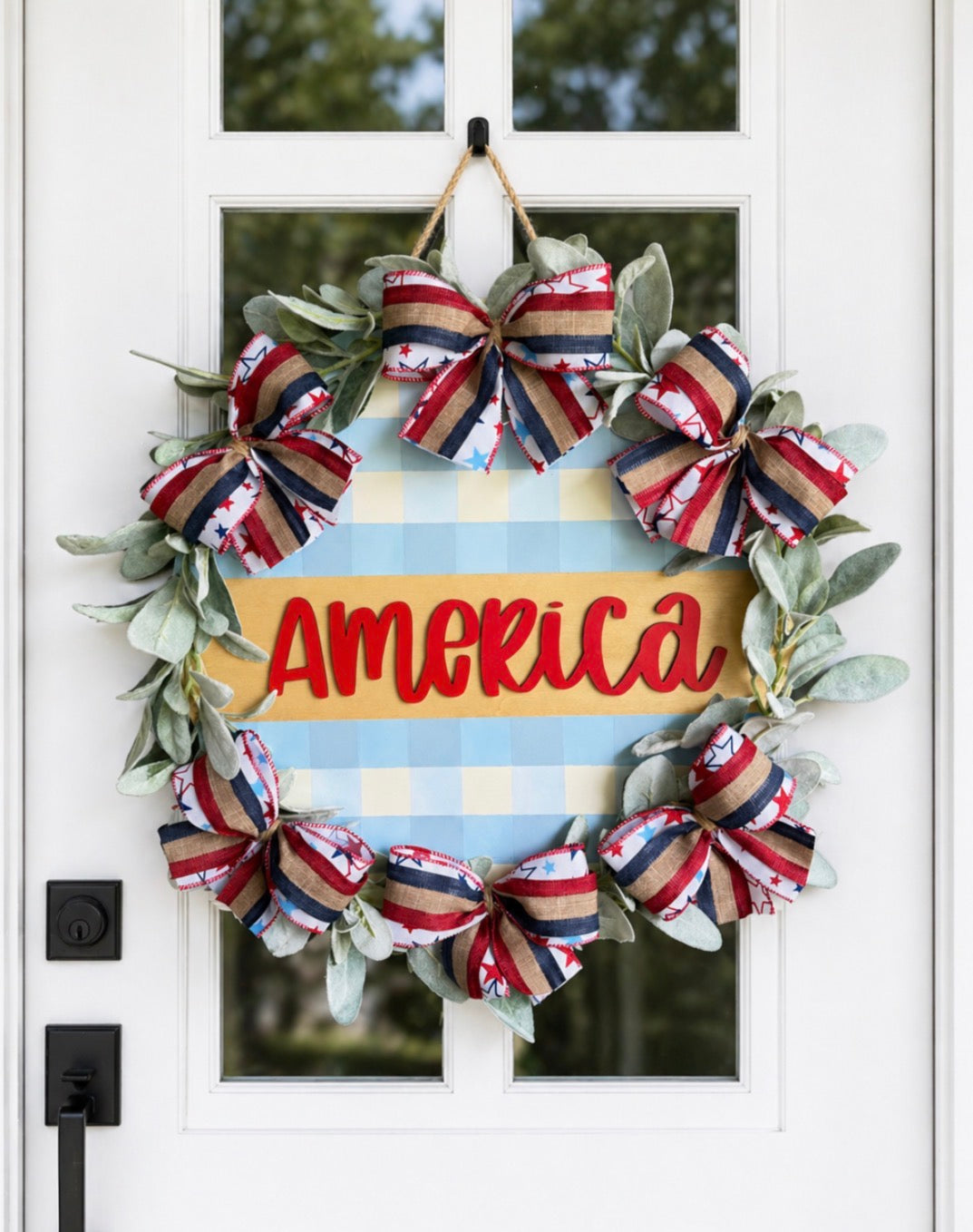 Gingham America Door Hanger