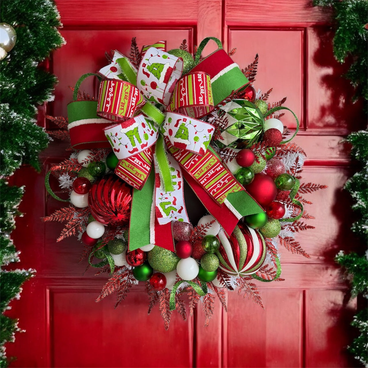 Grinch Ornament Wreath