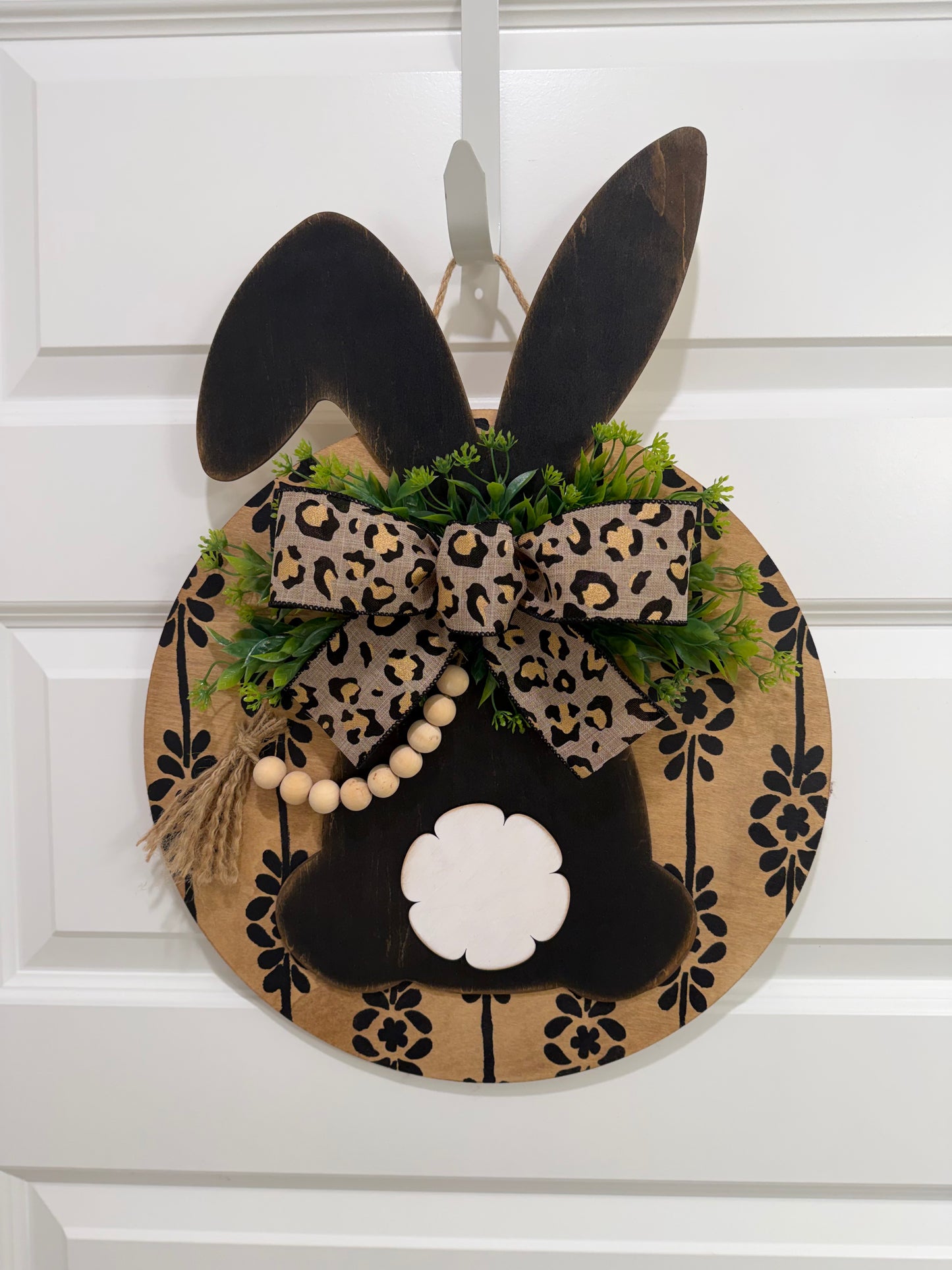 Black Beaded Easter Bunny