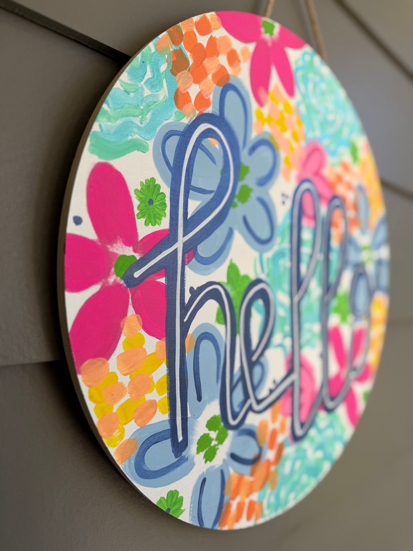 Hello - Free Hand Door Hanger