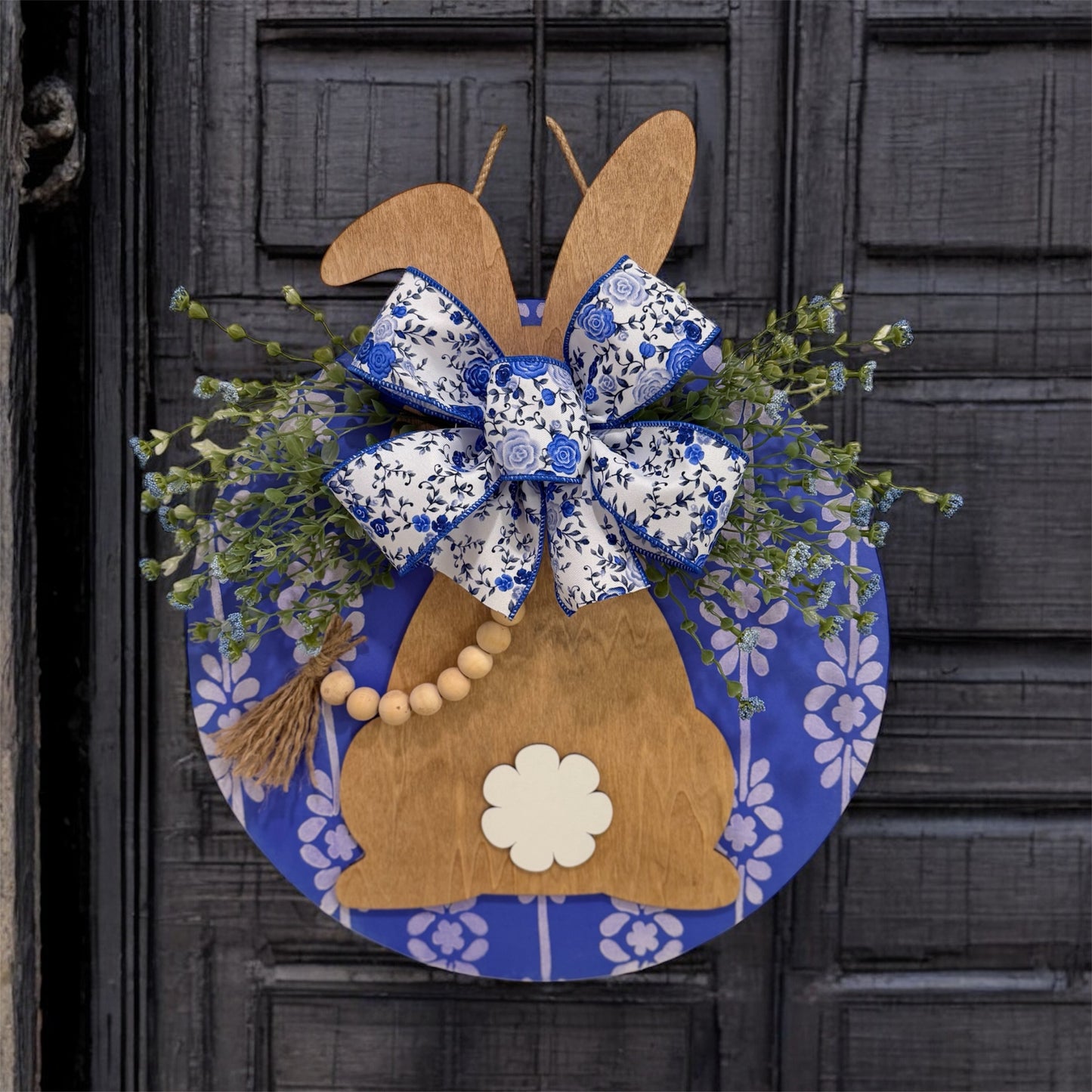 Blue Beaded Easter Bunny