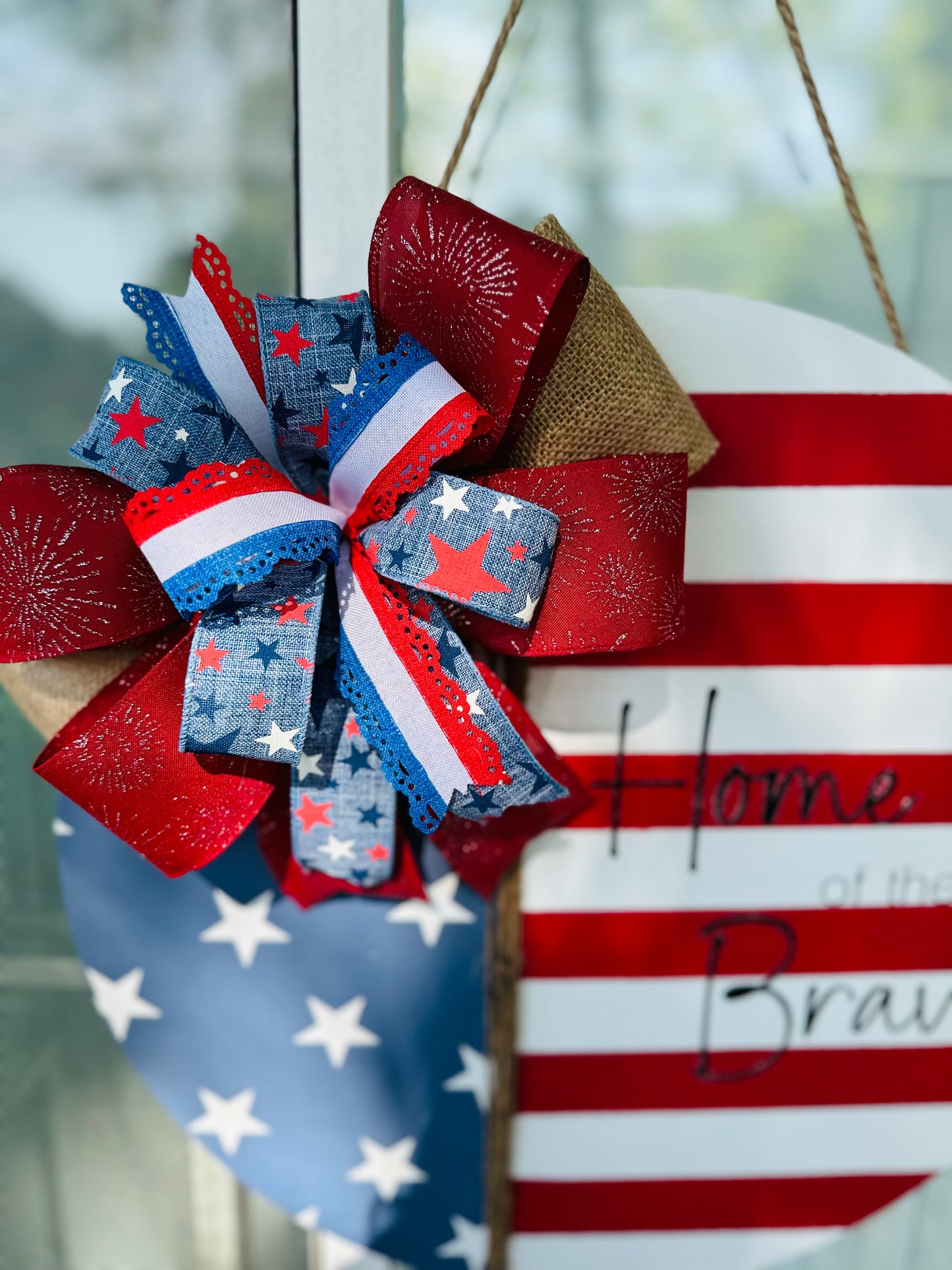 Stars & Stripes Wooden Door Hanger