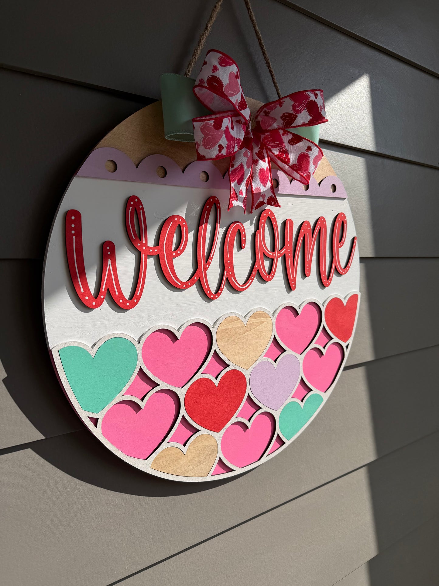 Welcome Candy Hearts - Valentines Day Door Hanger