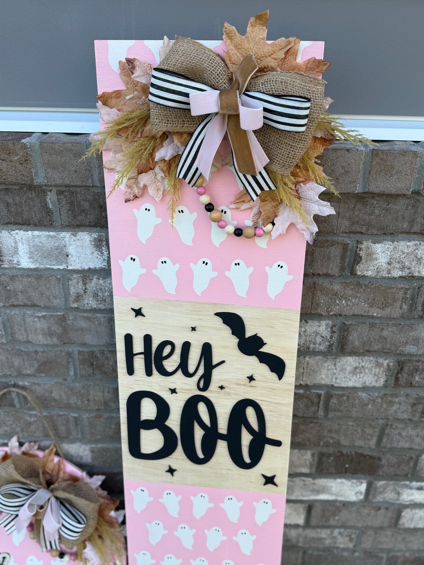 Pink Happy Halloween Porch Set