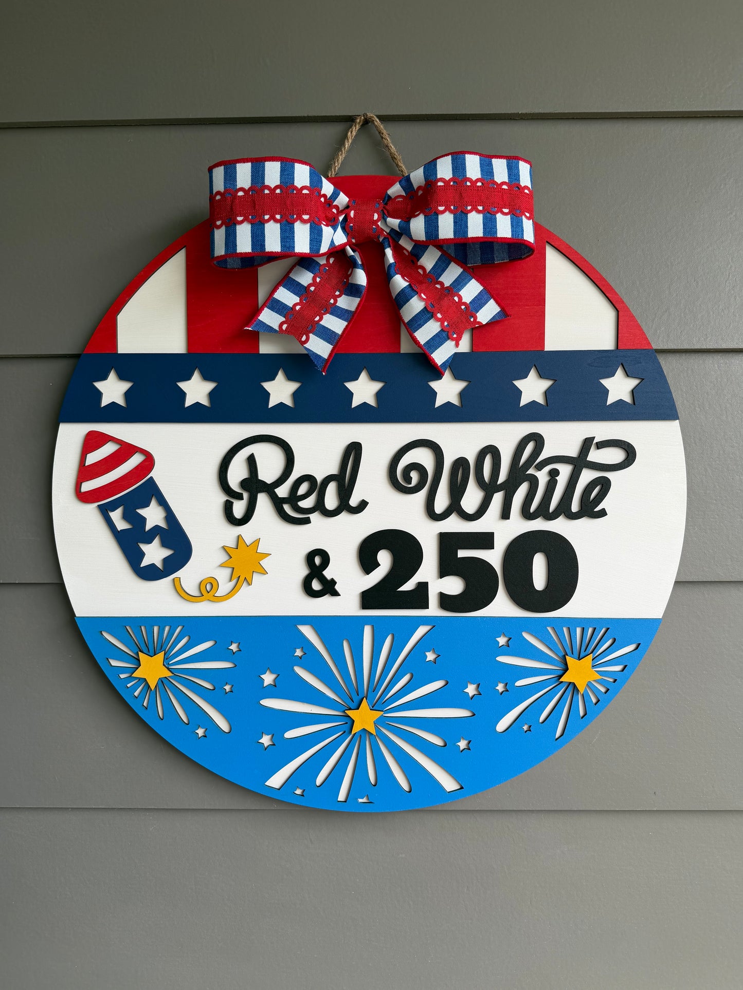 Red White & 250 Door Hanger