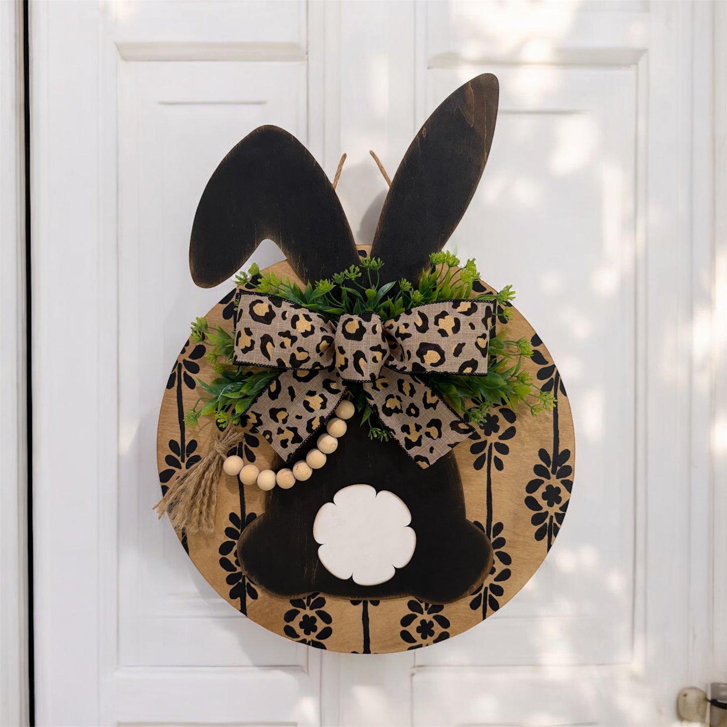 Black Beaded Easter Bunny