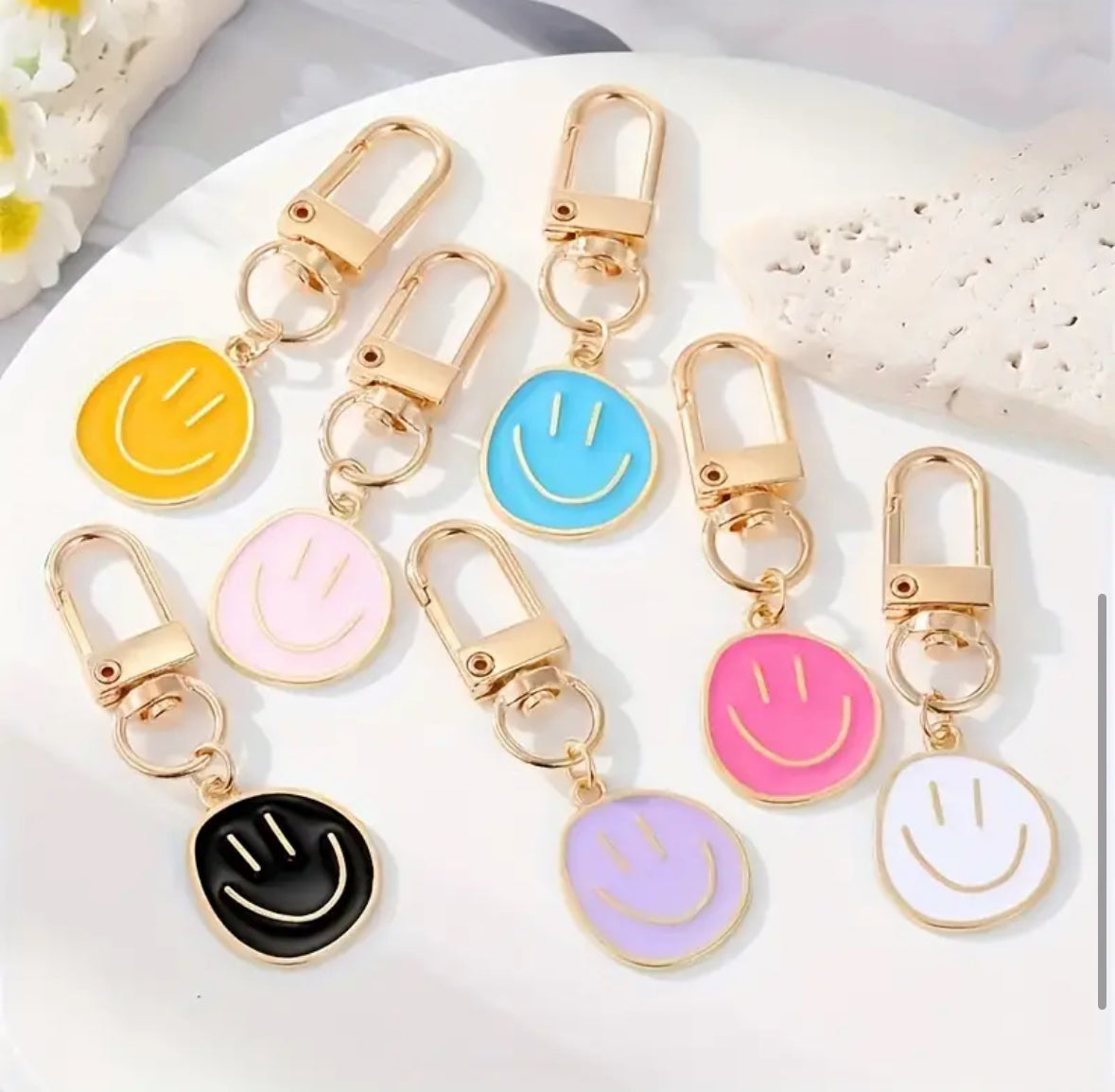 Smiley Face Keychains