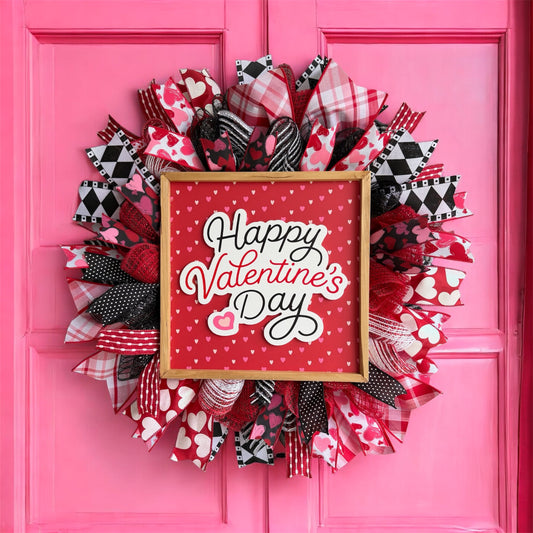 Happy Valentines Day Frame Wreath