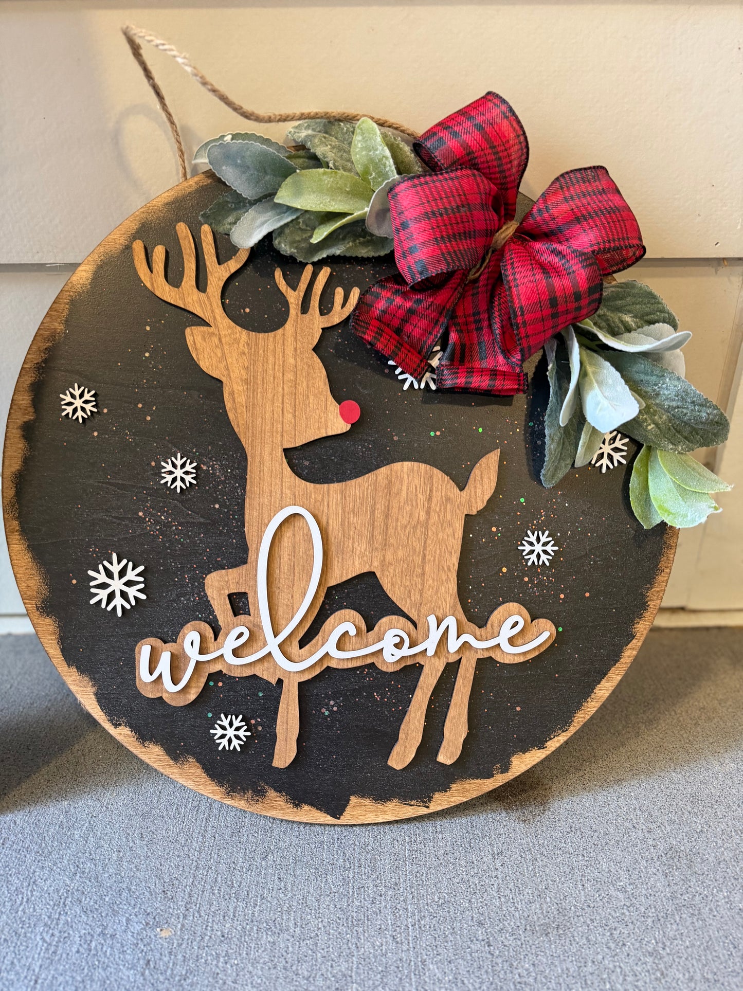 Reindeer Merry Christmas Porch Set