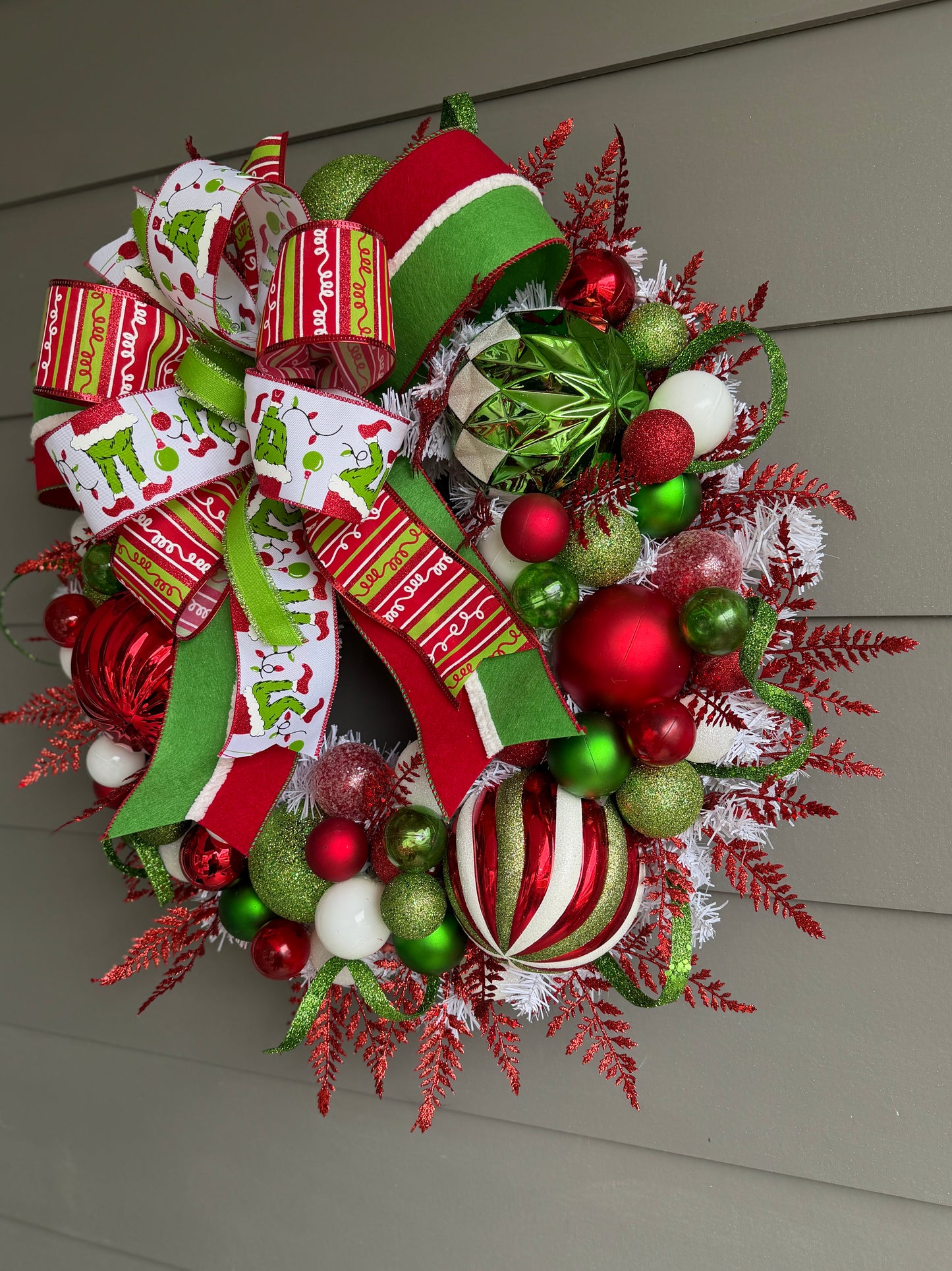 Grinch Ornament Wreath