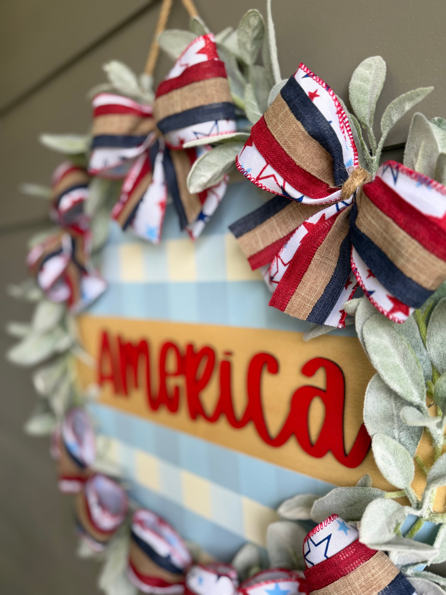 Gingham America Door Hanger
