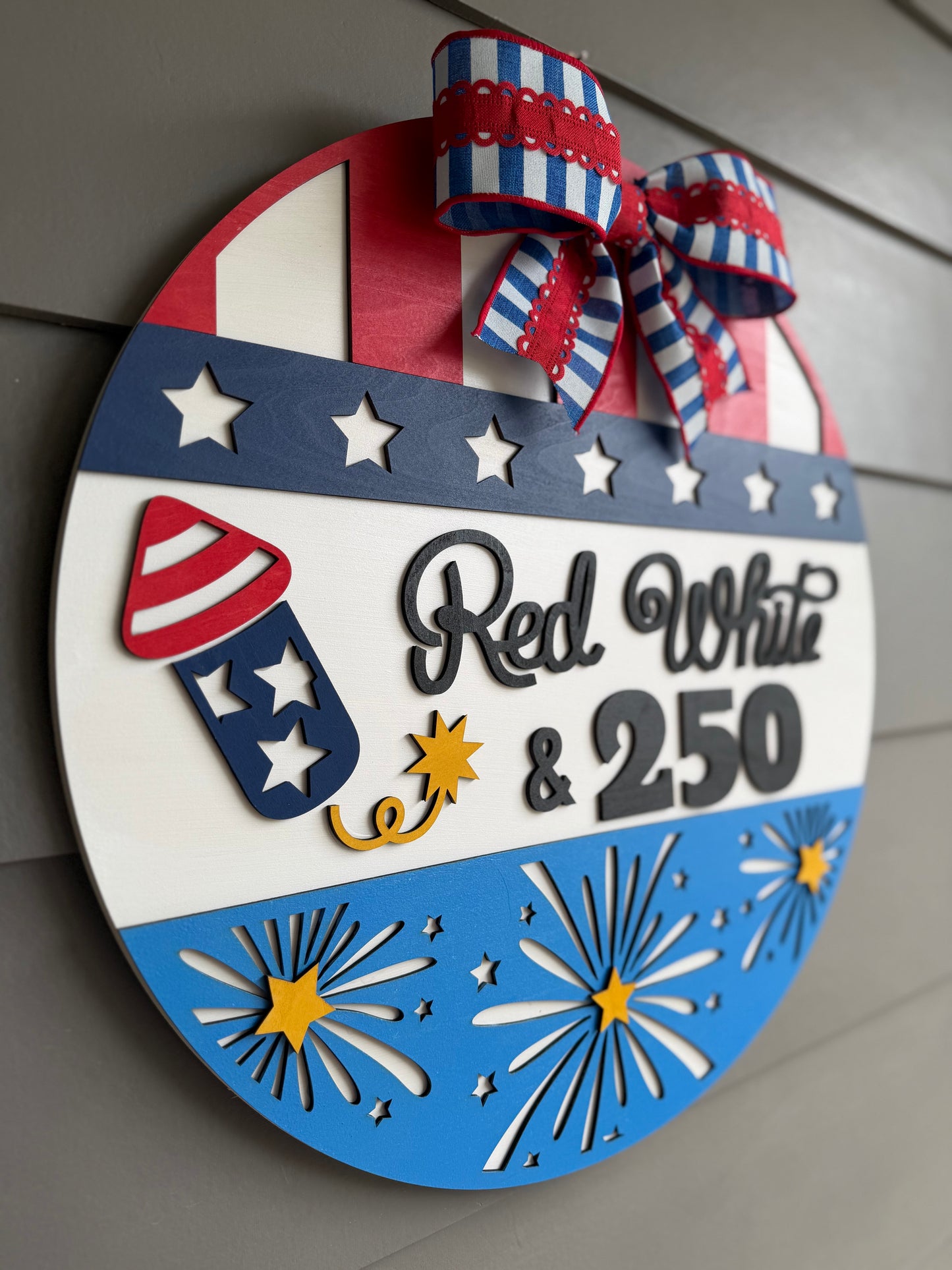 Red White & 250 Door Hanger