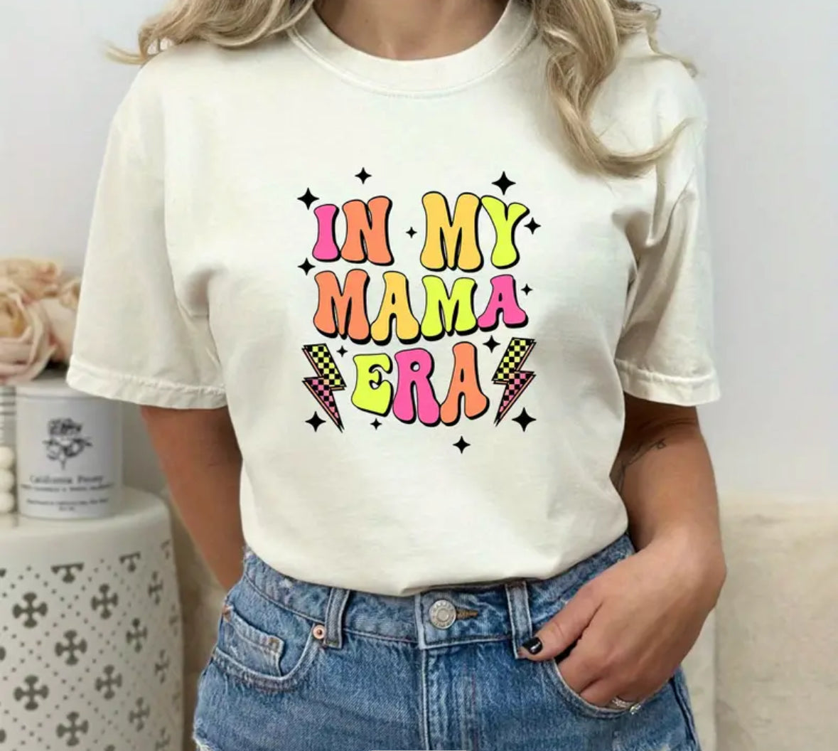 In My Mama Era Tee - Neon