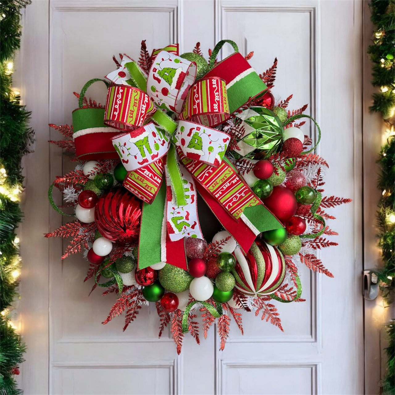 Grinch Ornament Wreath