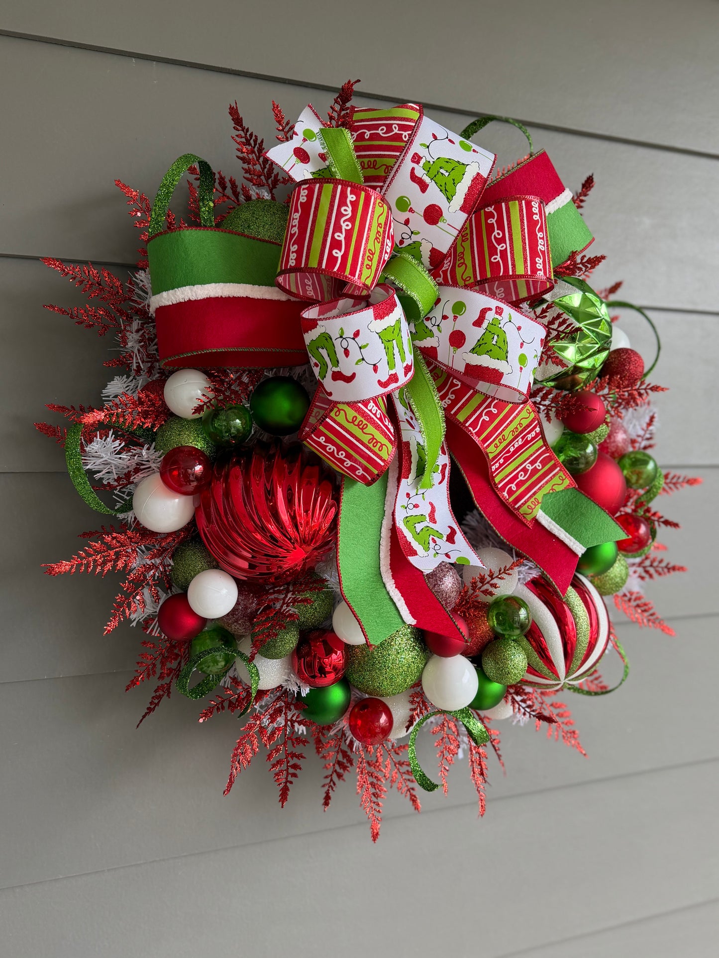 Grinch Ornament Wreath