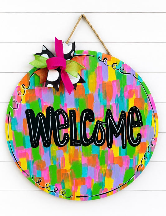 Welcome - Free Hand Door Hanger