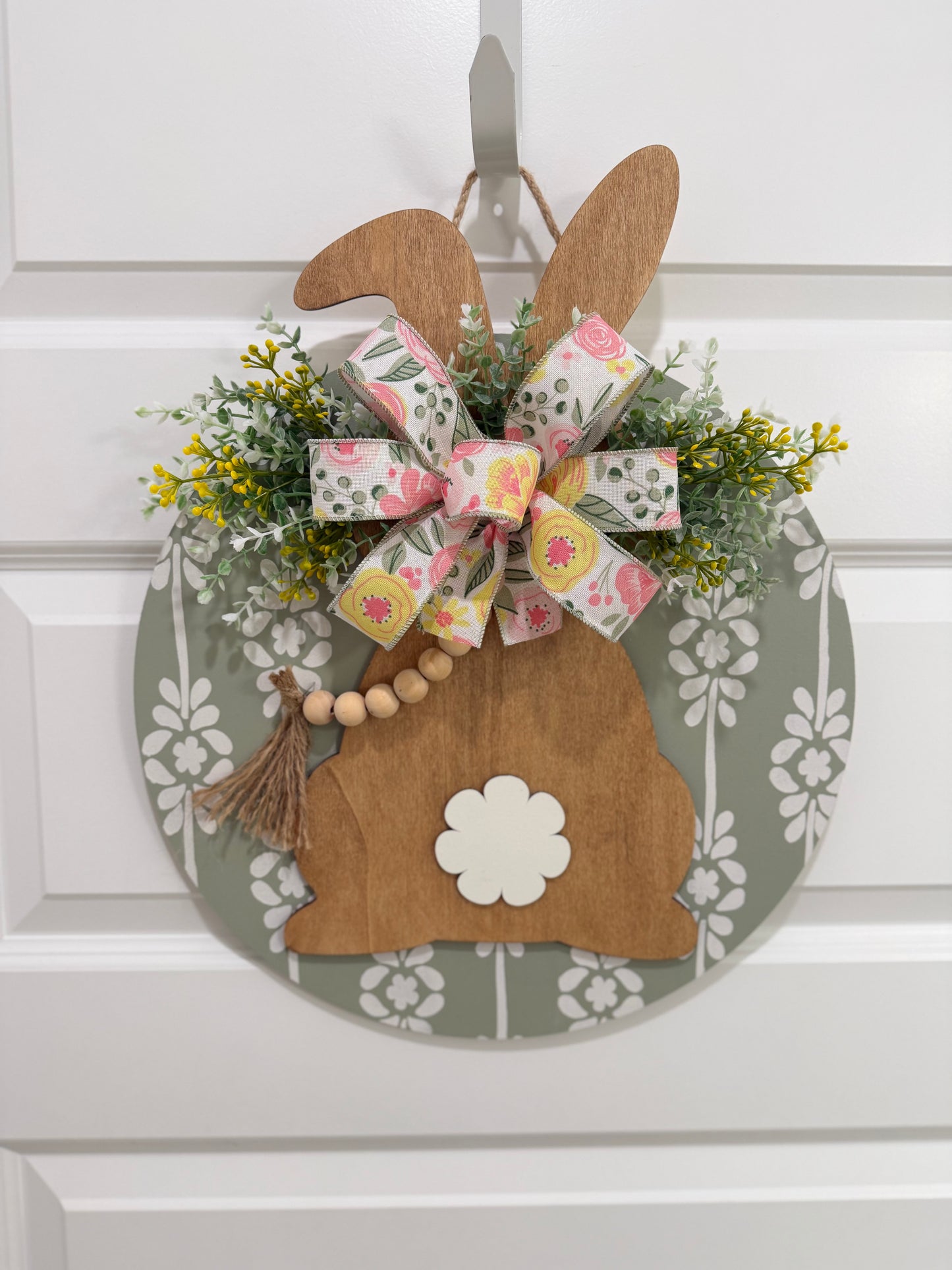 Green Beaded Easter Bunny