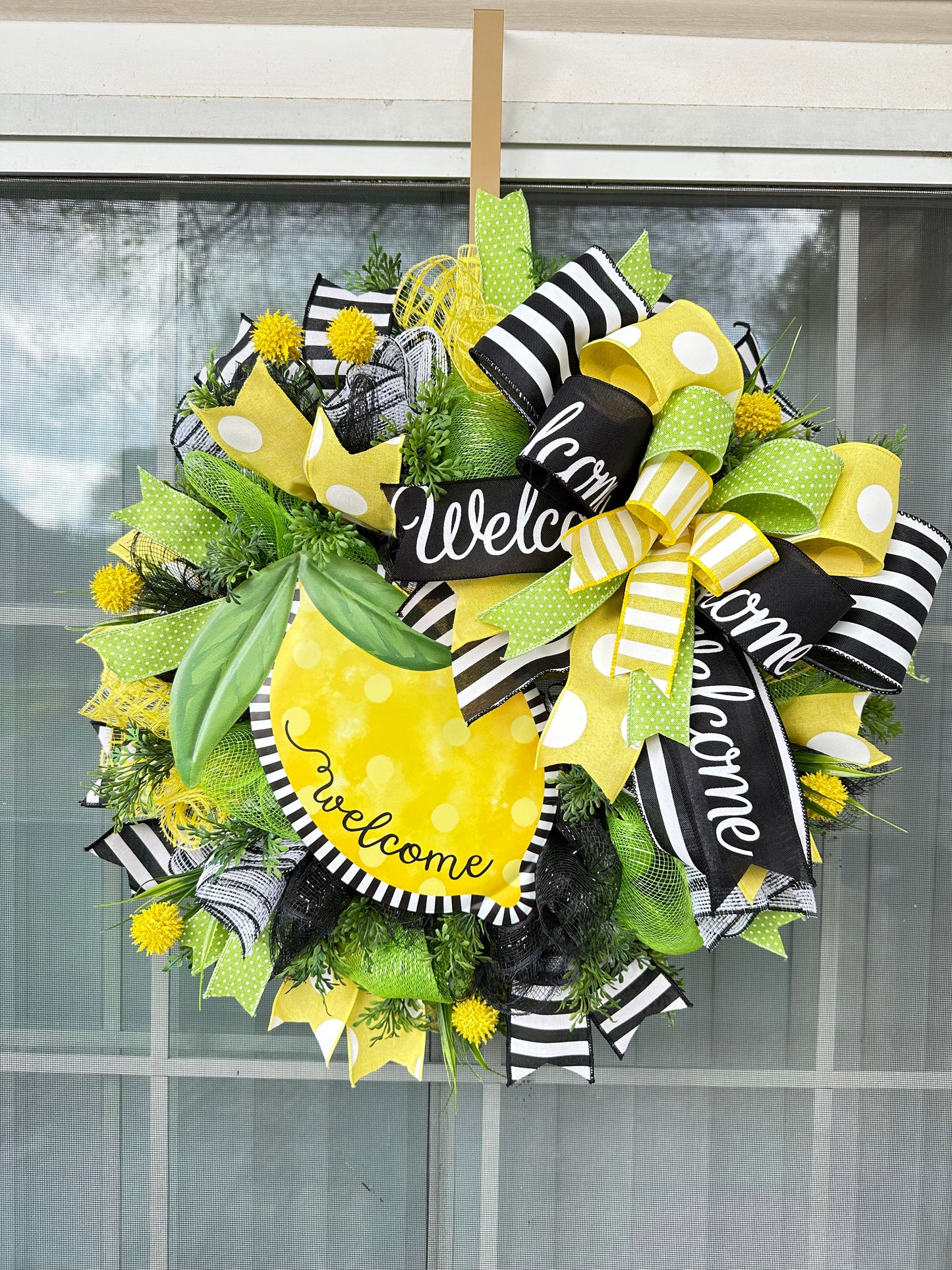 Welcome Lemon Sign Wreath