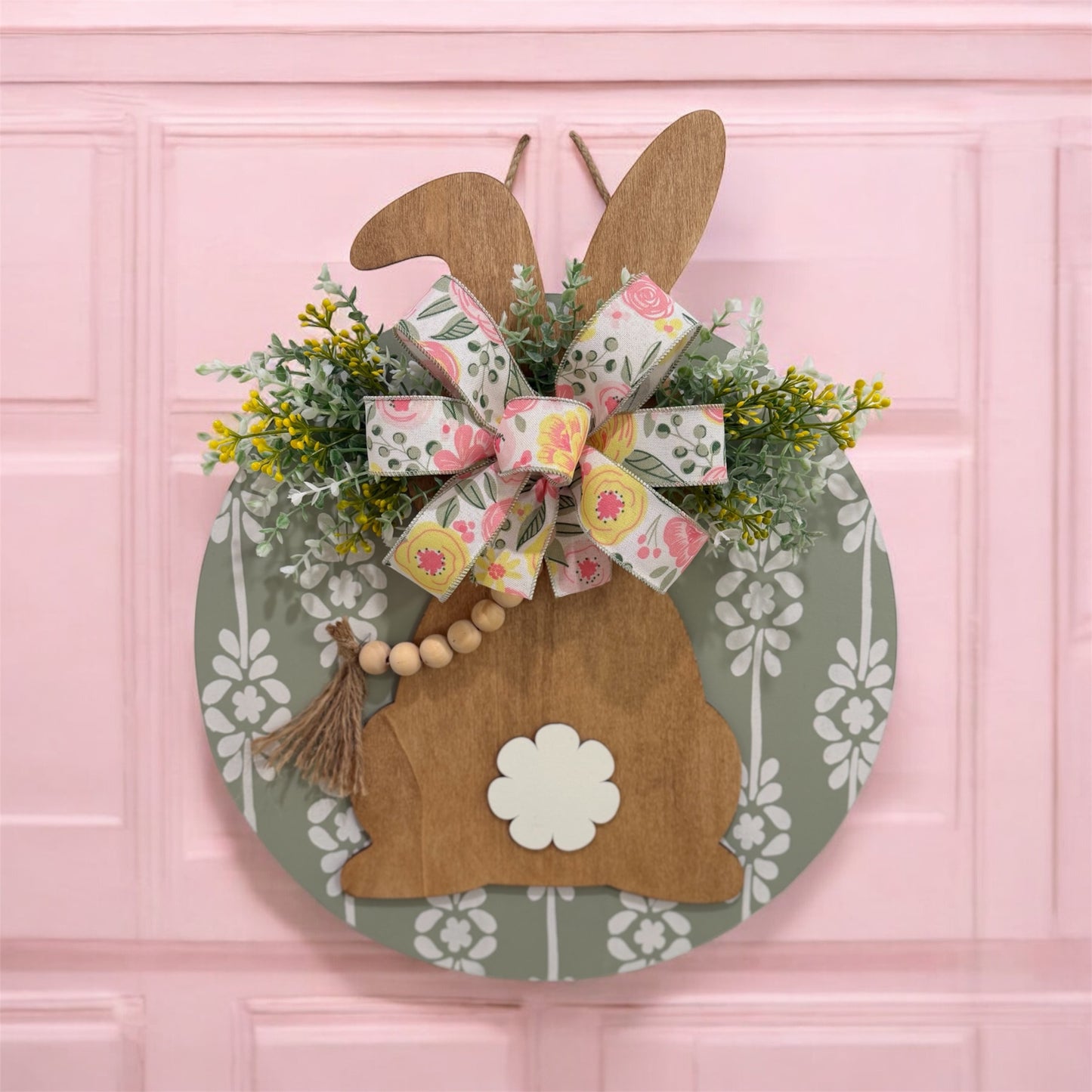 Green Beaded Easter Bunny