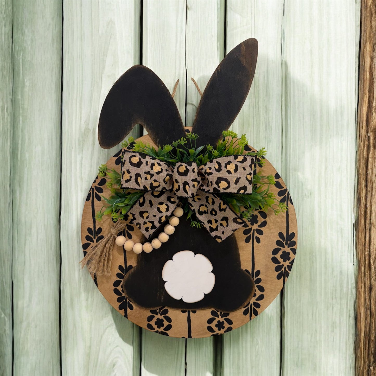 Black Beaded Easter Bunny