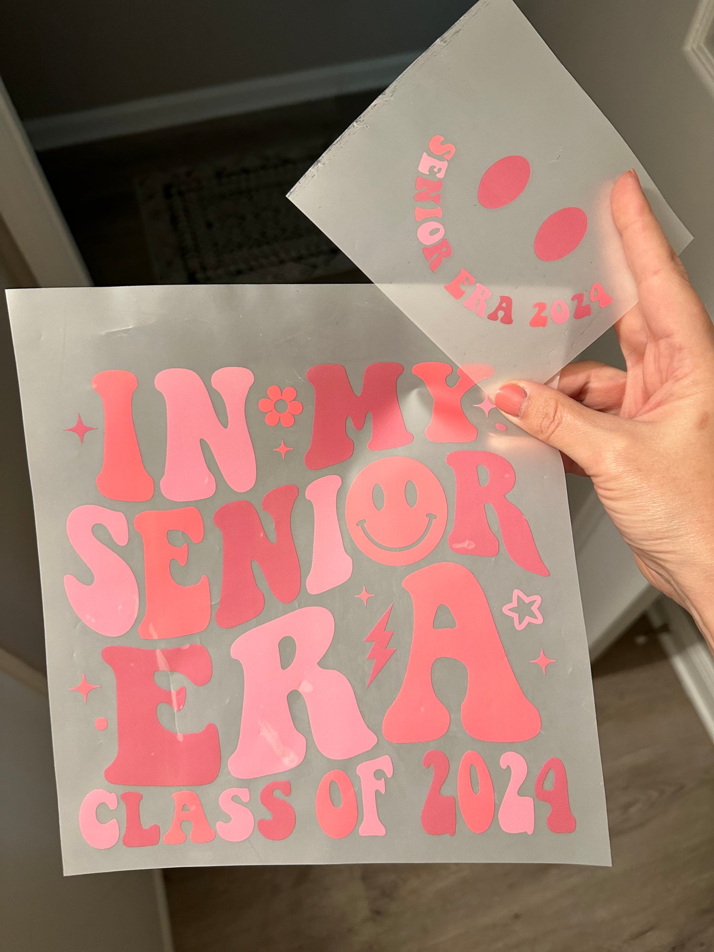 In My Senior Era : Class of 2024 Tee - PINK