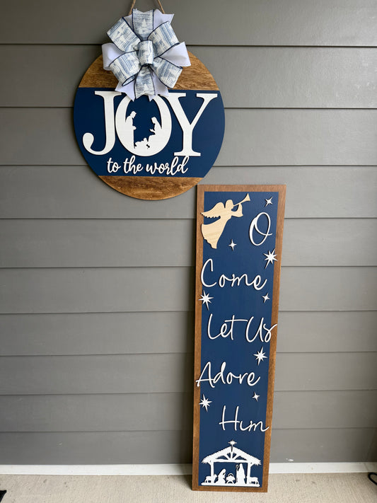 O Come Let Us Adore Him Porch Set