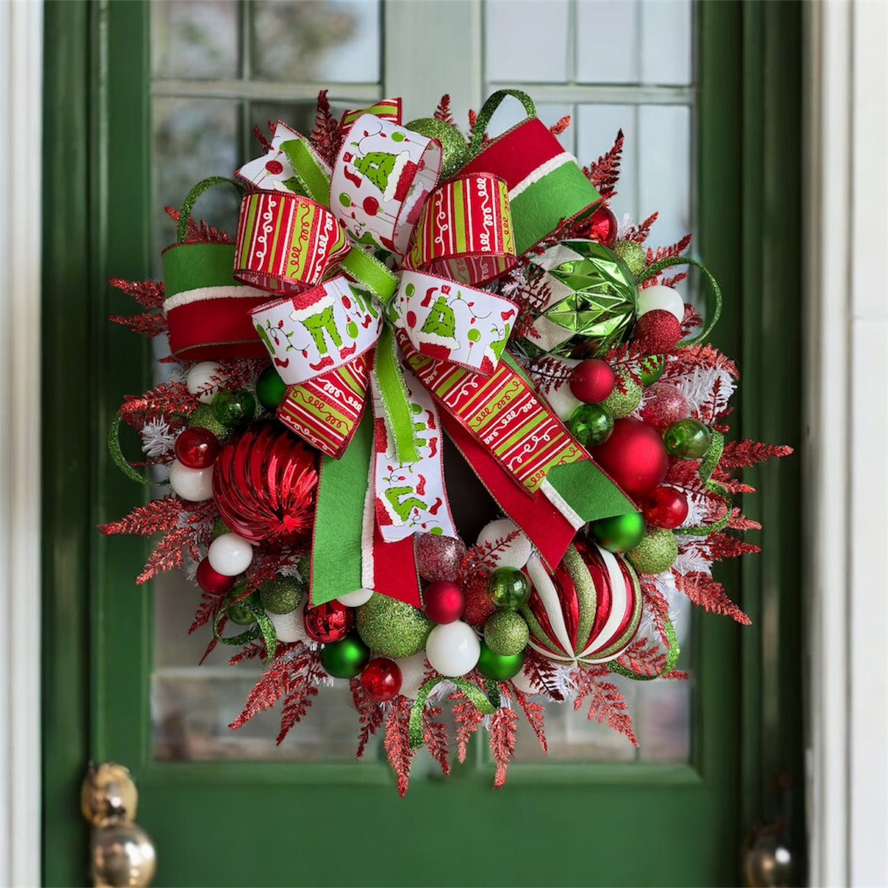 Grinch Ornament Wreath