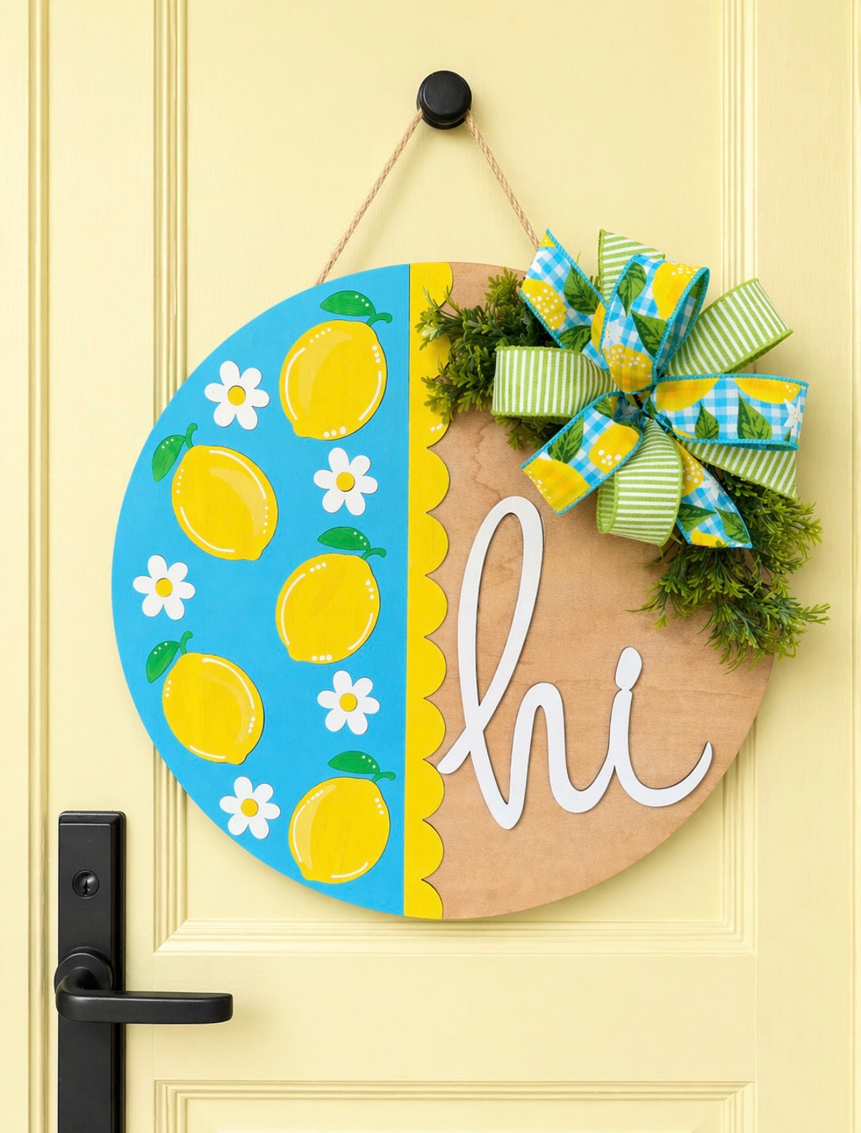 Lemon hi - Door Hanger