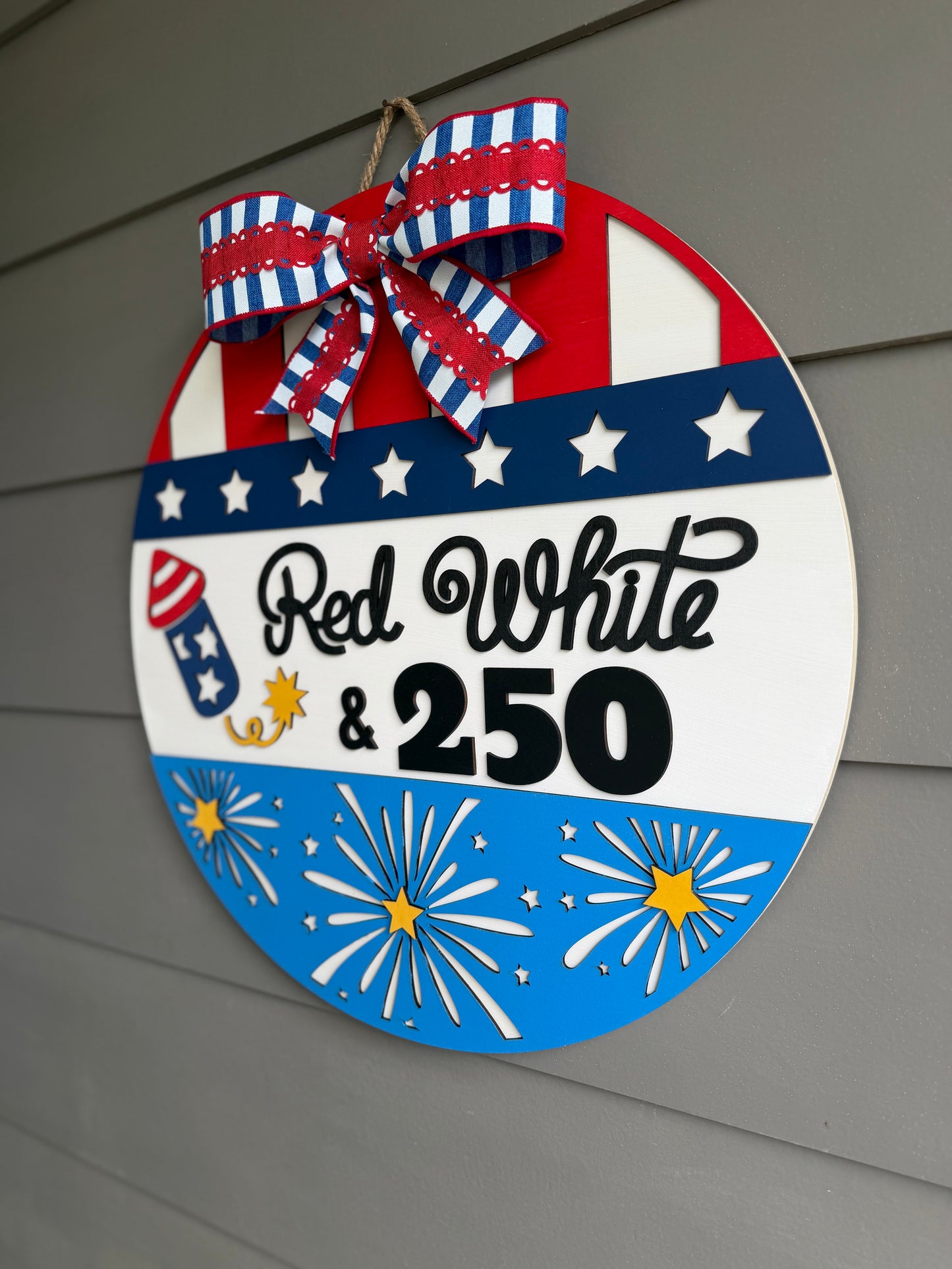 Red White & 250 Door Hanger