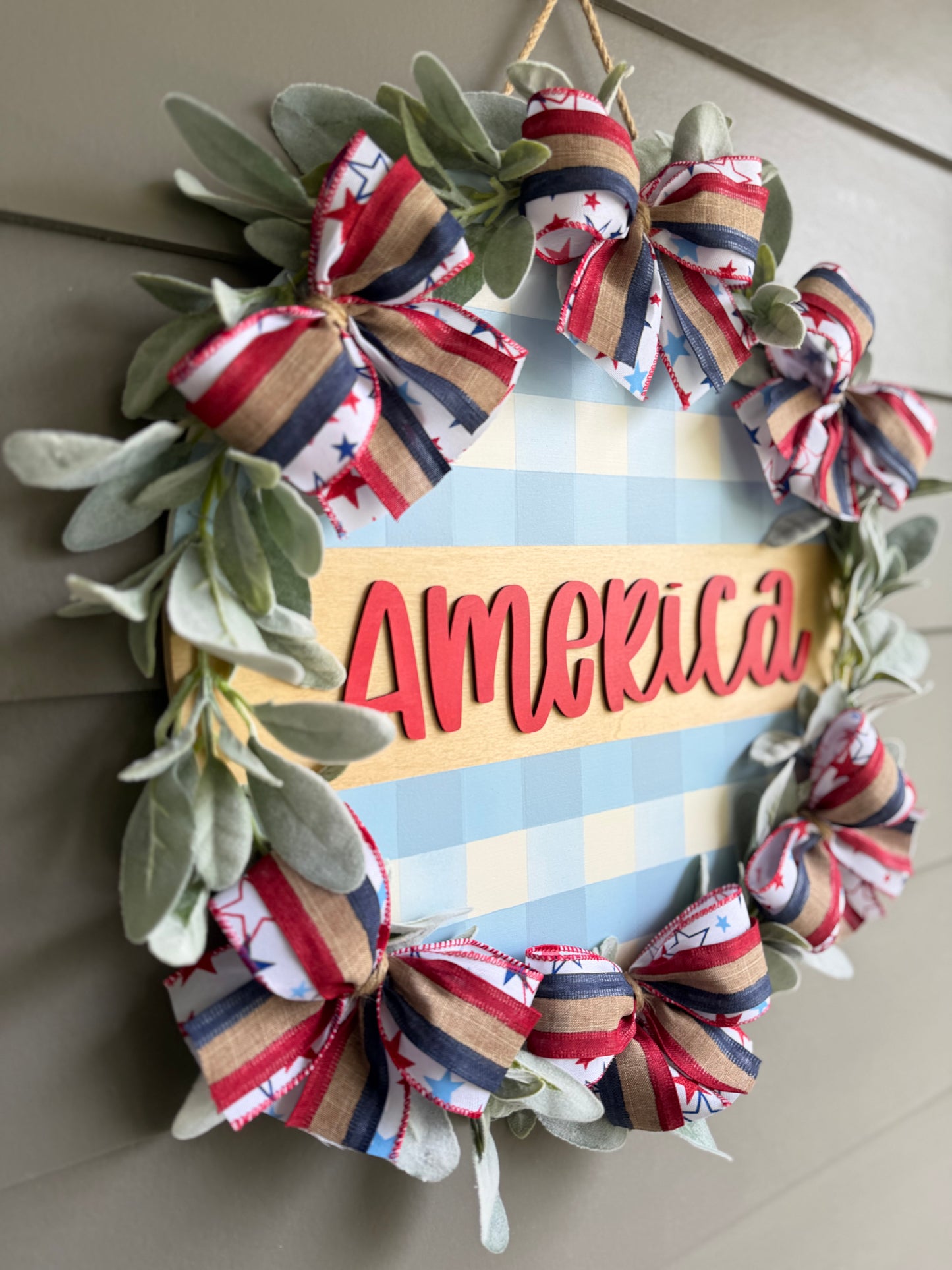 Gingham America Door Hanger