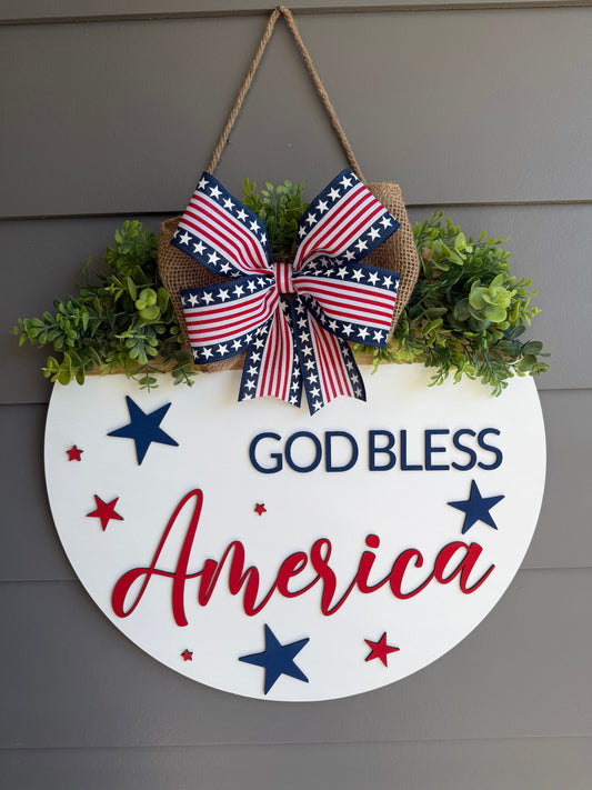 God Bless America - White Background