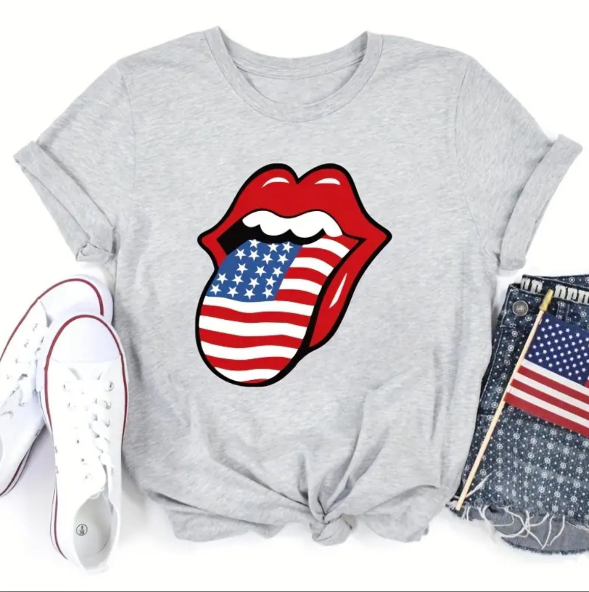 Patriotic Tongue Tee