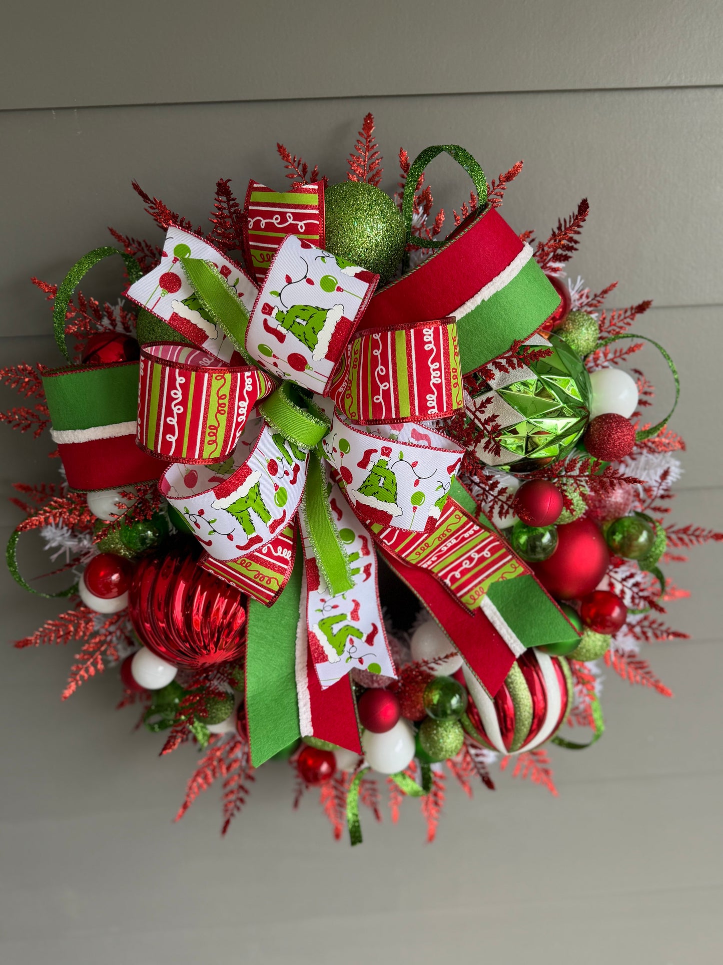 Grinch Ornament Wreath