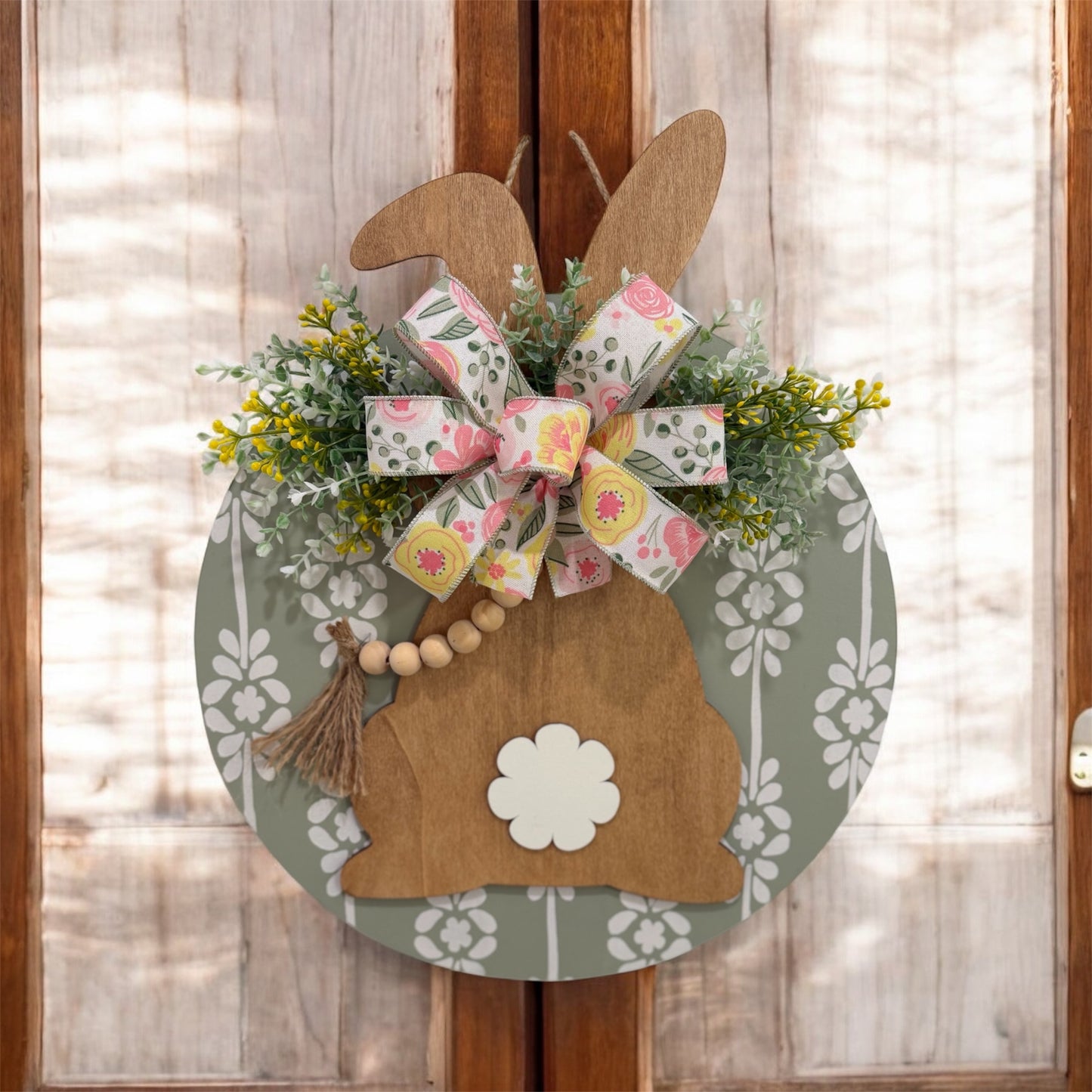 Green Beaded Easter Bunny