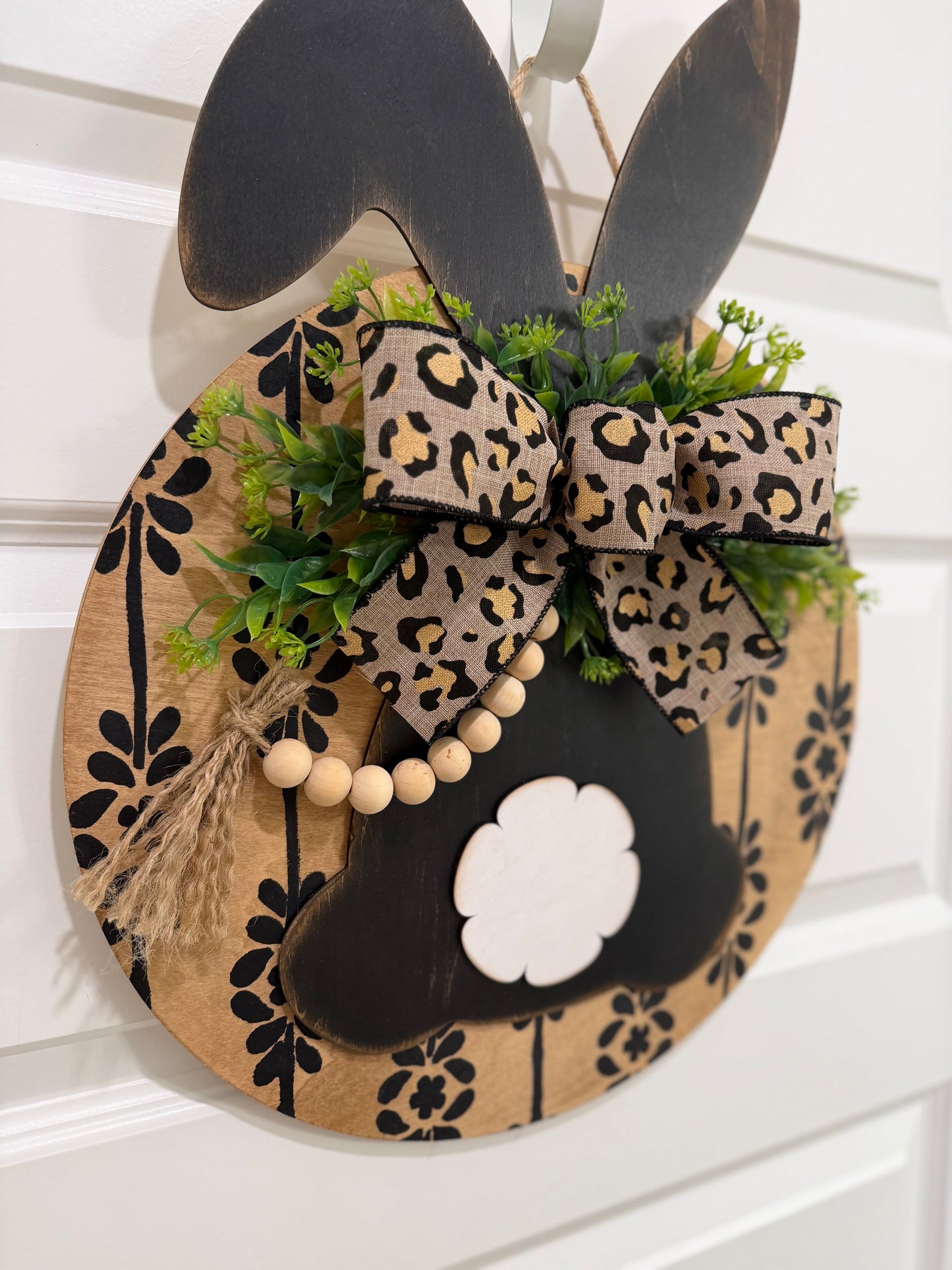 Black Beaded Easter Bunny