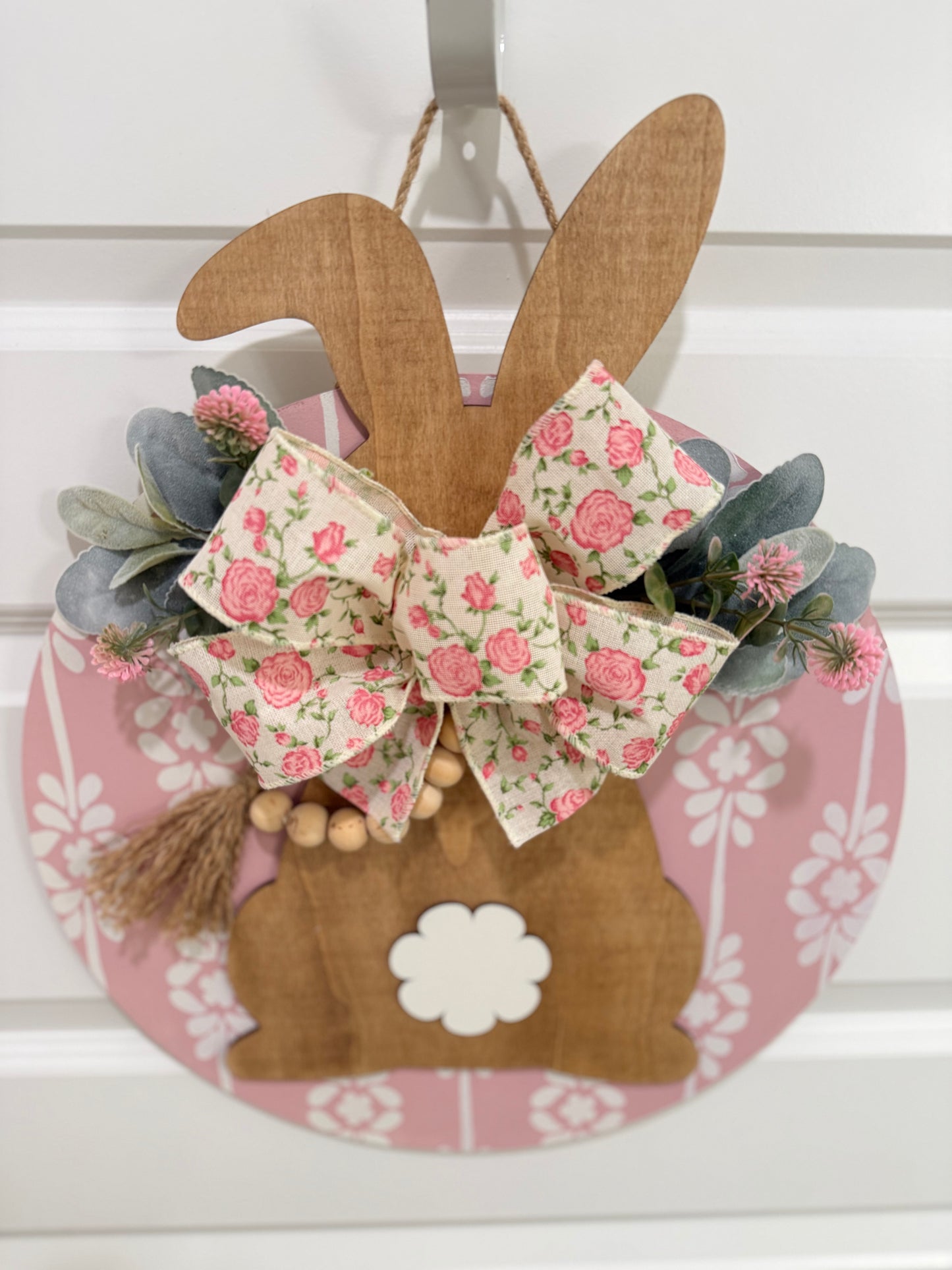 Pink Beaded Easter Bunny