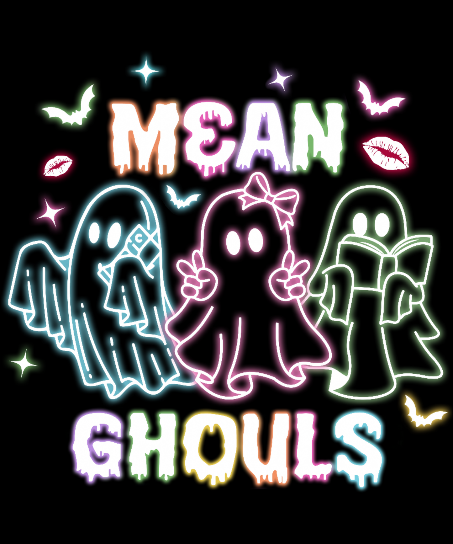 Halloween Neon T-shirt - Design 11 (Mean Ghouls Top/Bottom)