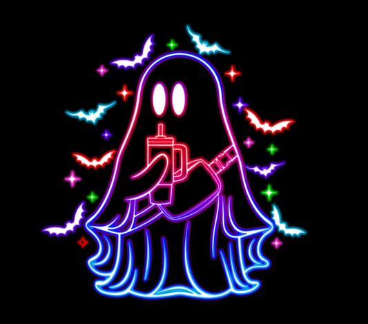 Halloween Neon T-shirt - Design 17 (Stanely & Crossbody)