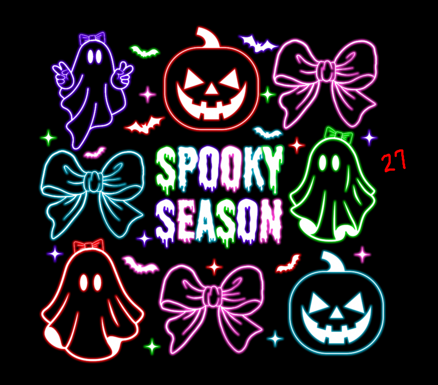 Halloween Neon T-shirt - (Designs 20 thru 28)