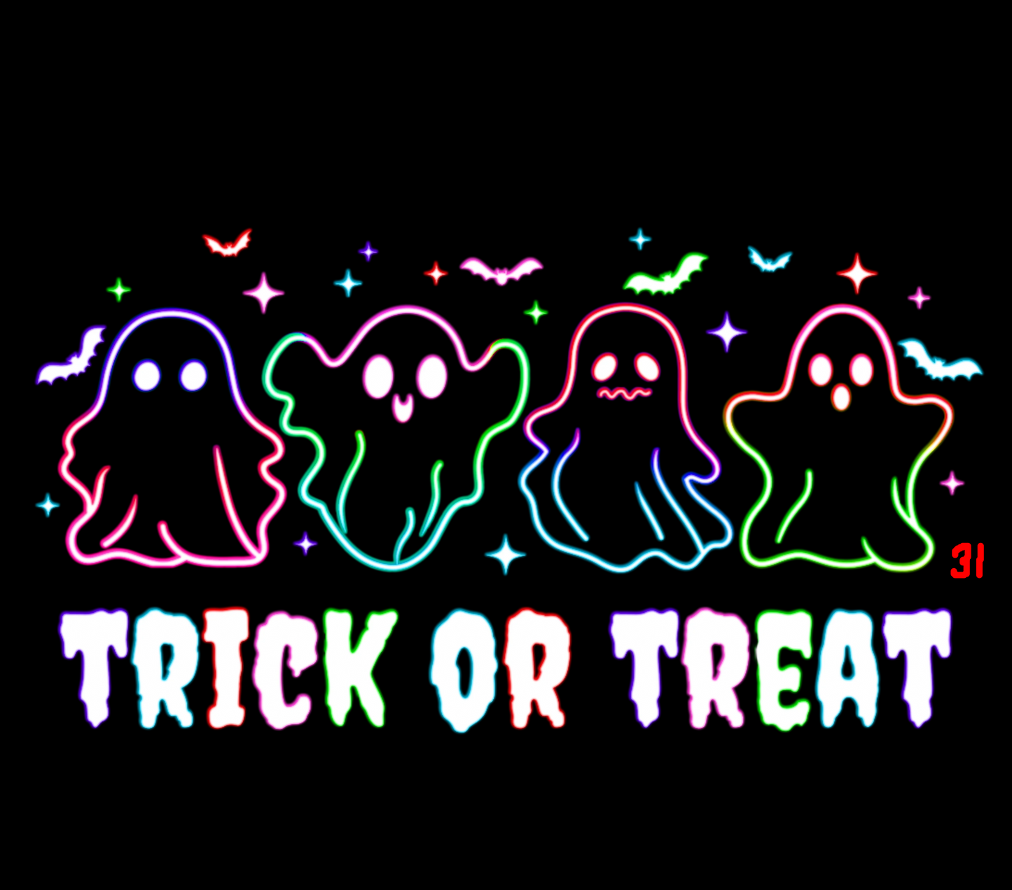 Halloween Neon T-shirt - (Designs 30 thru 39)