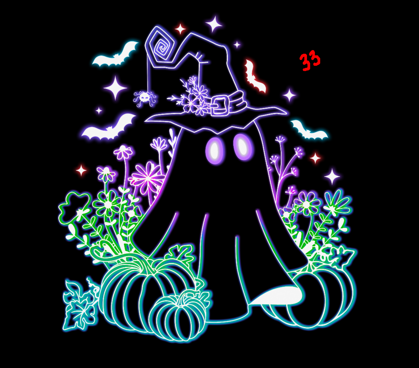 Halloween Neon T-shirt - (Designs 30 thru 39)