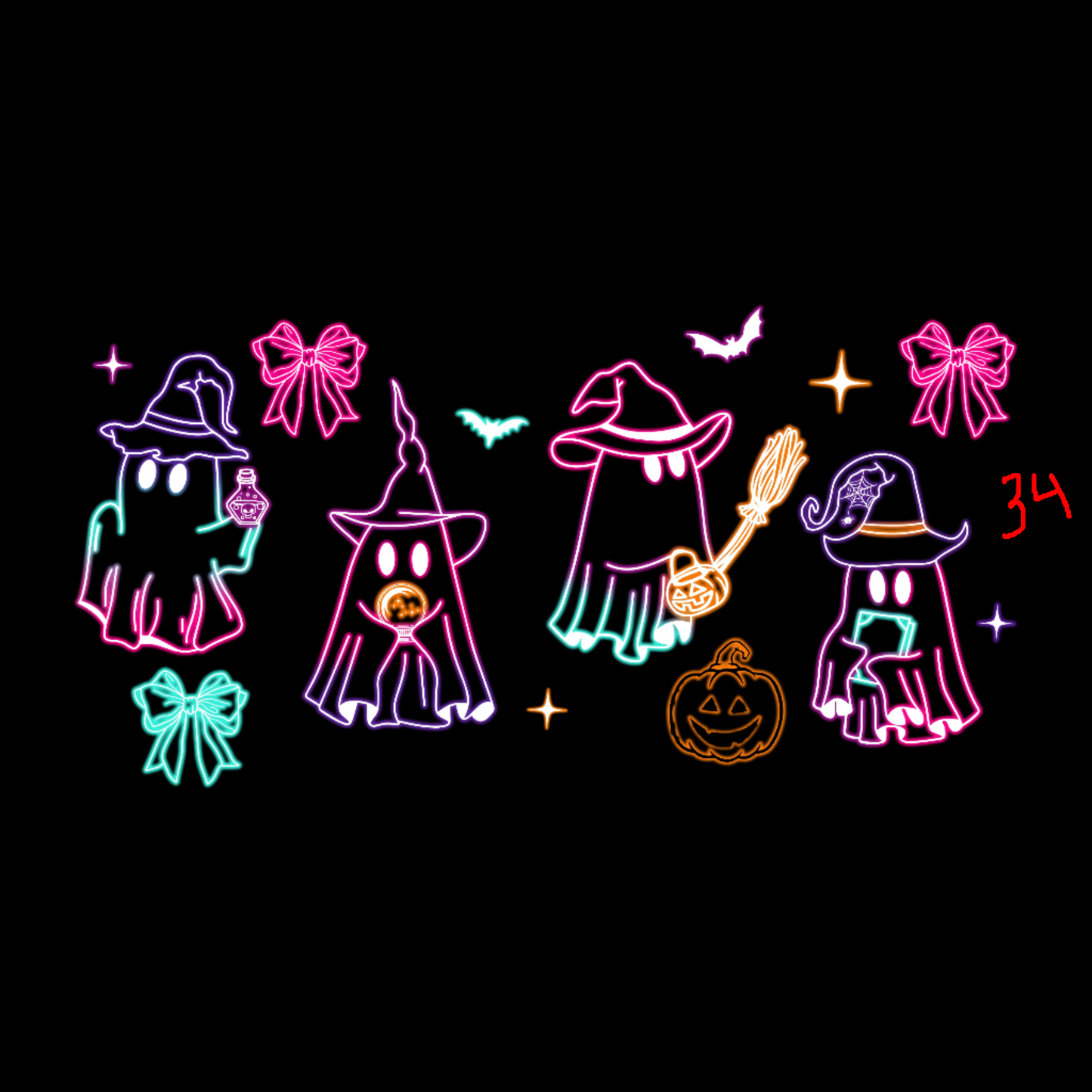 Halloween Neon T-shirt - (Designs 30 thru 39)
