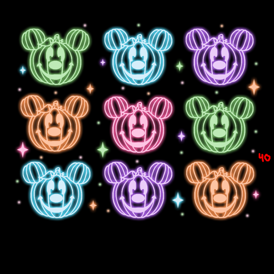 Halloween Neon T-shirt - (Designs 40 thru 49)