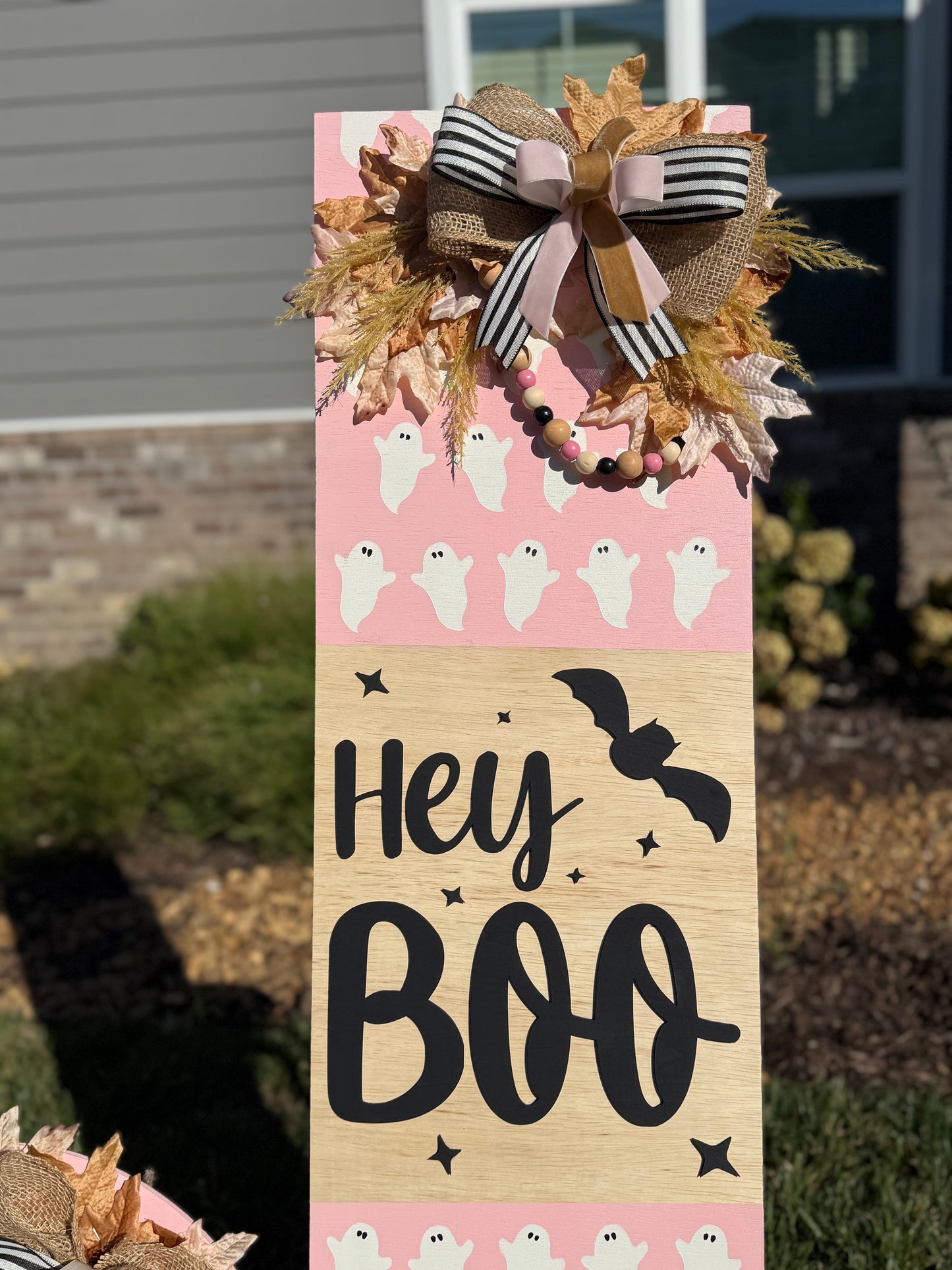 Pink Happy Halloween Porch Set