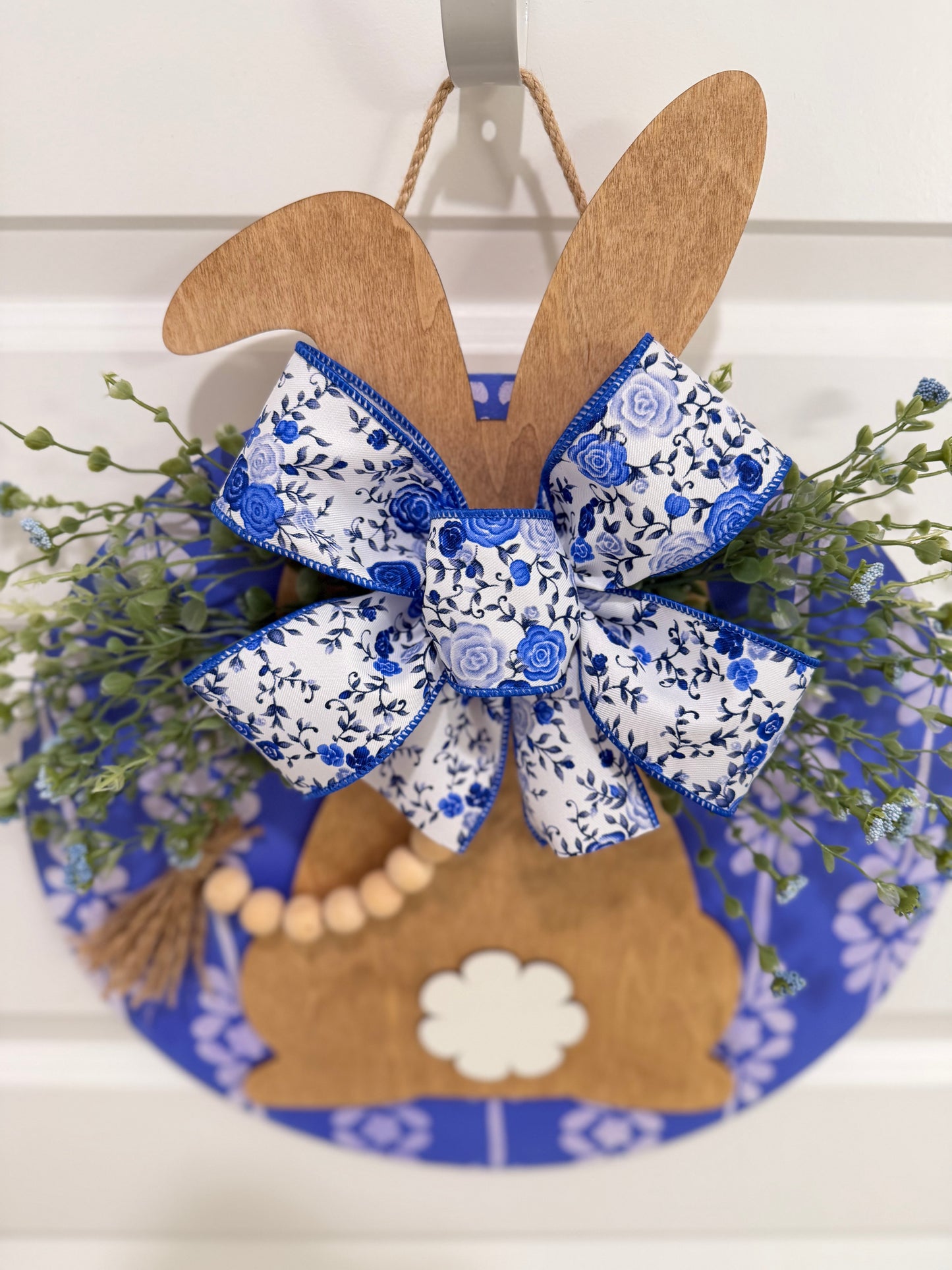 Blue Beaded Easter Bunny