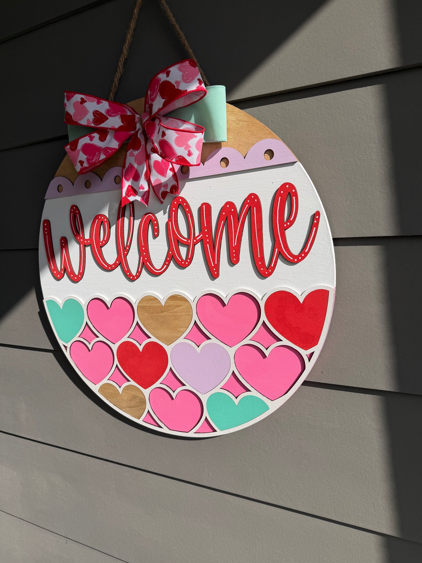 Welcome Candy Hearts - Valentines Day Door Hanger