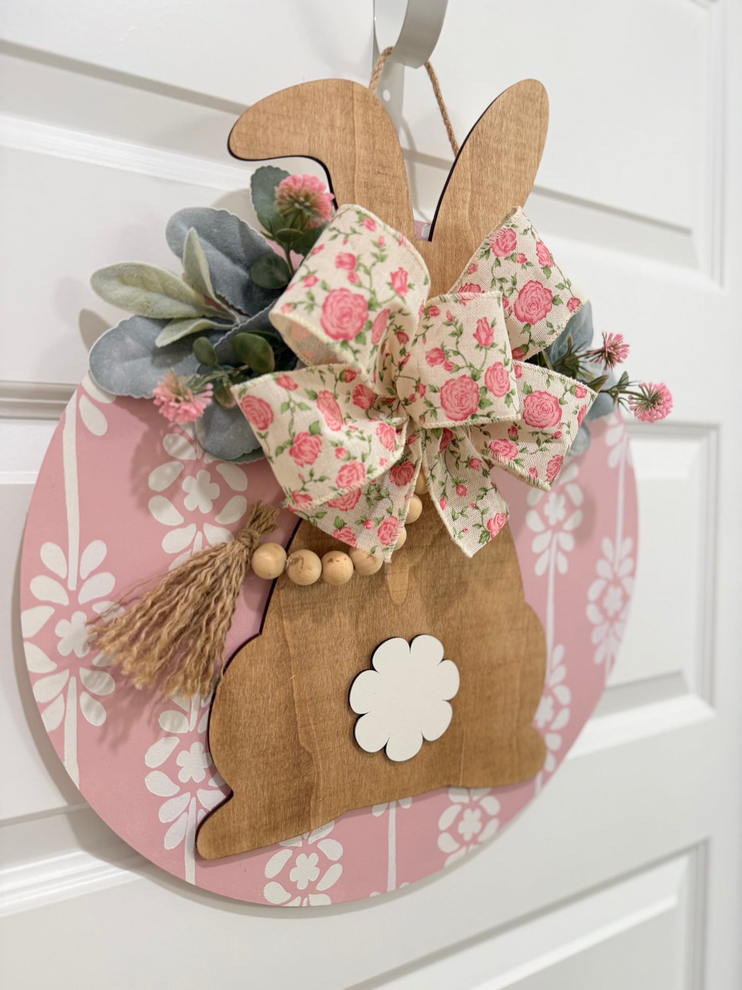 Pink Beaded Easter Bunny